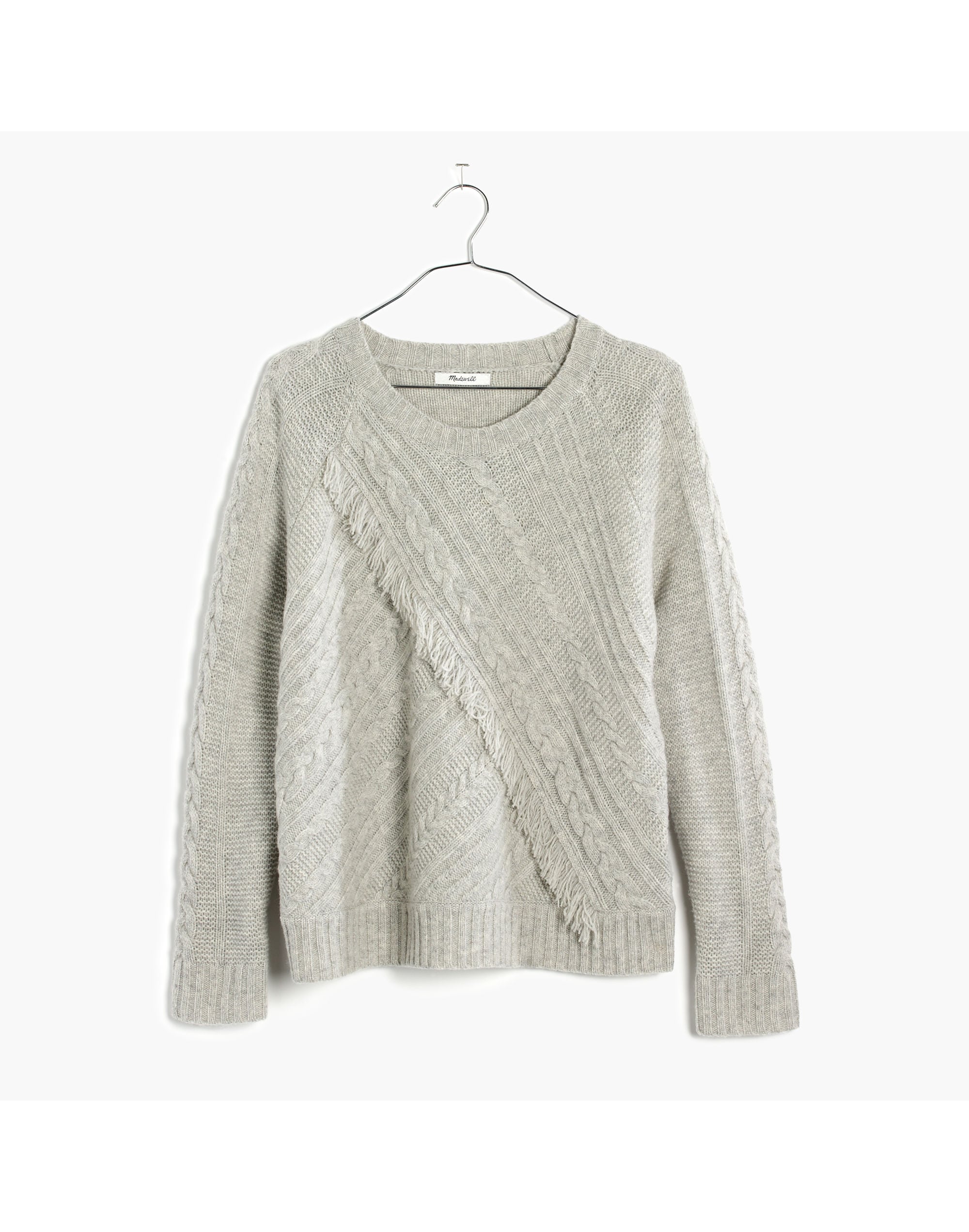 Cableknit Fringe Sweater | Madewell