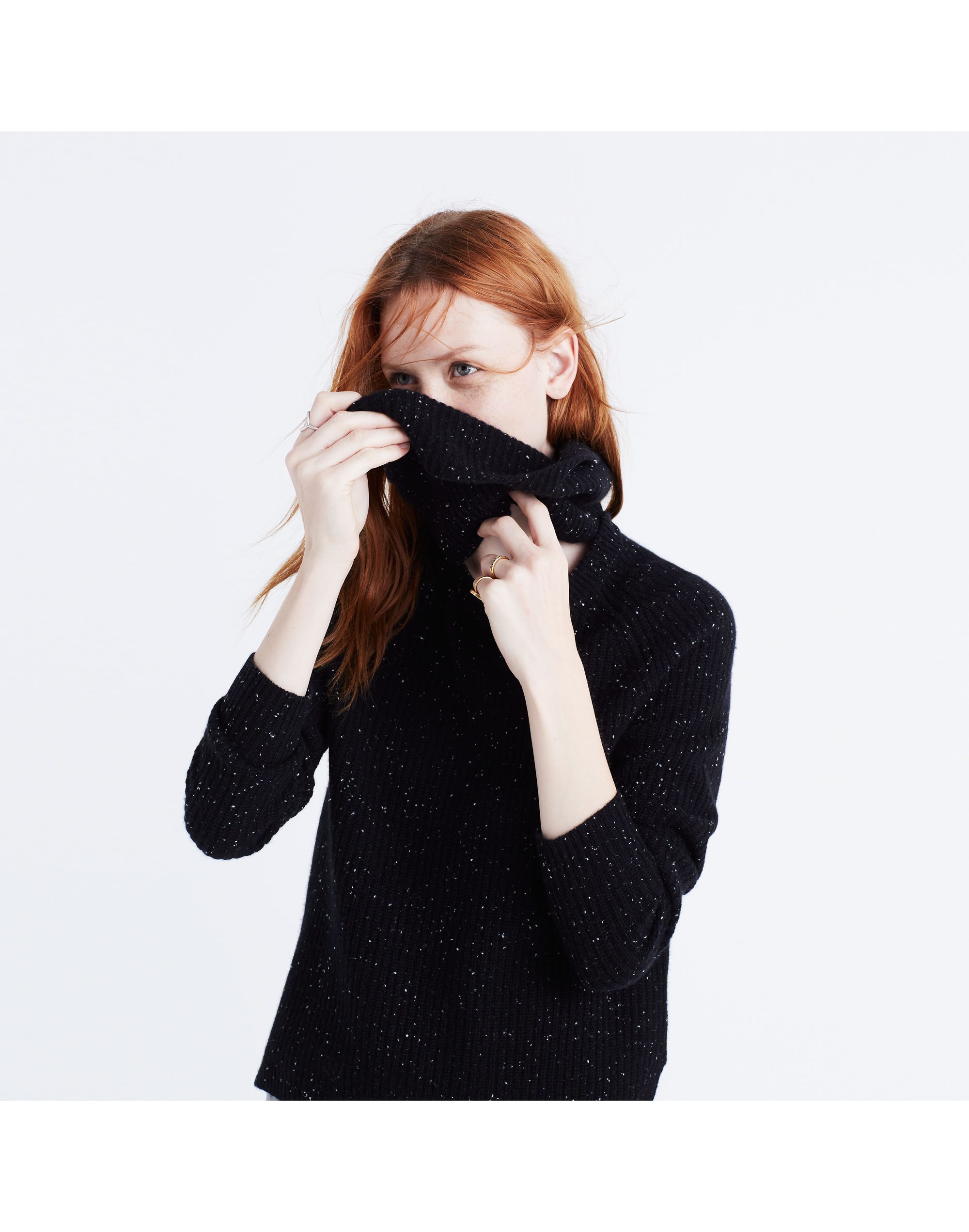 Cashmere Convertible Turtleneck Sweater | Madewell