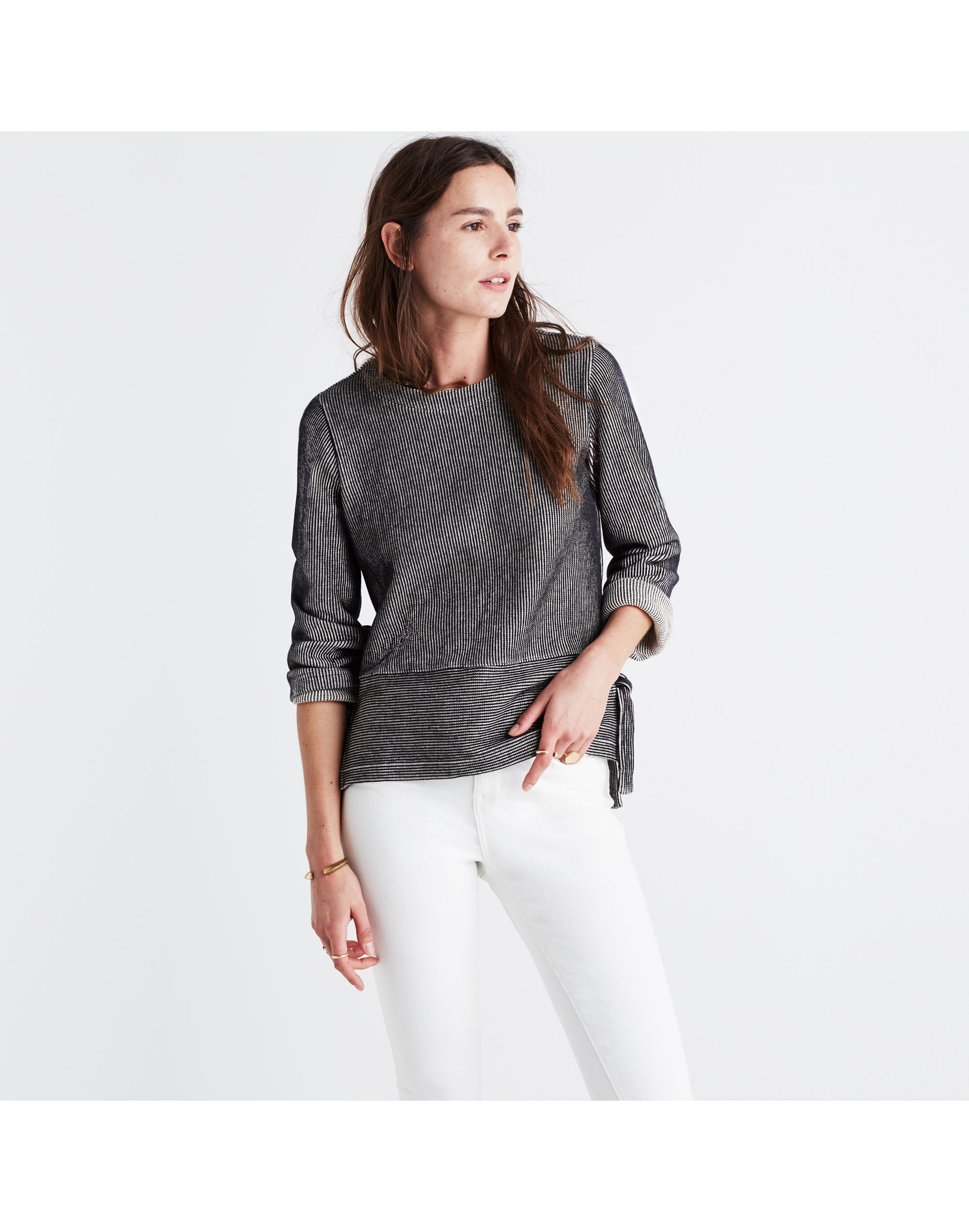 French Rib Side-Tie Pullover | Madewell