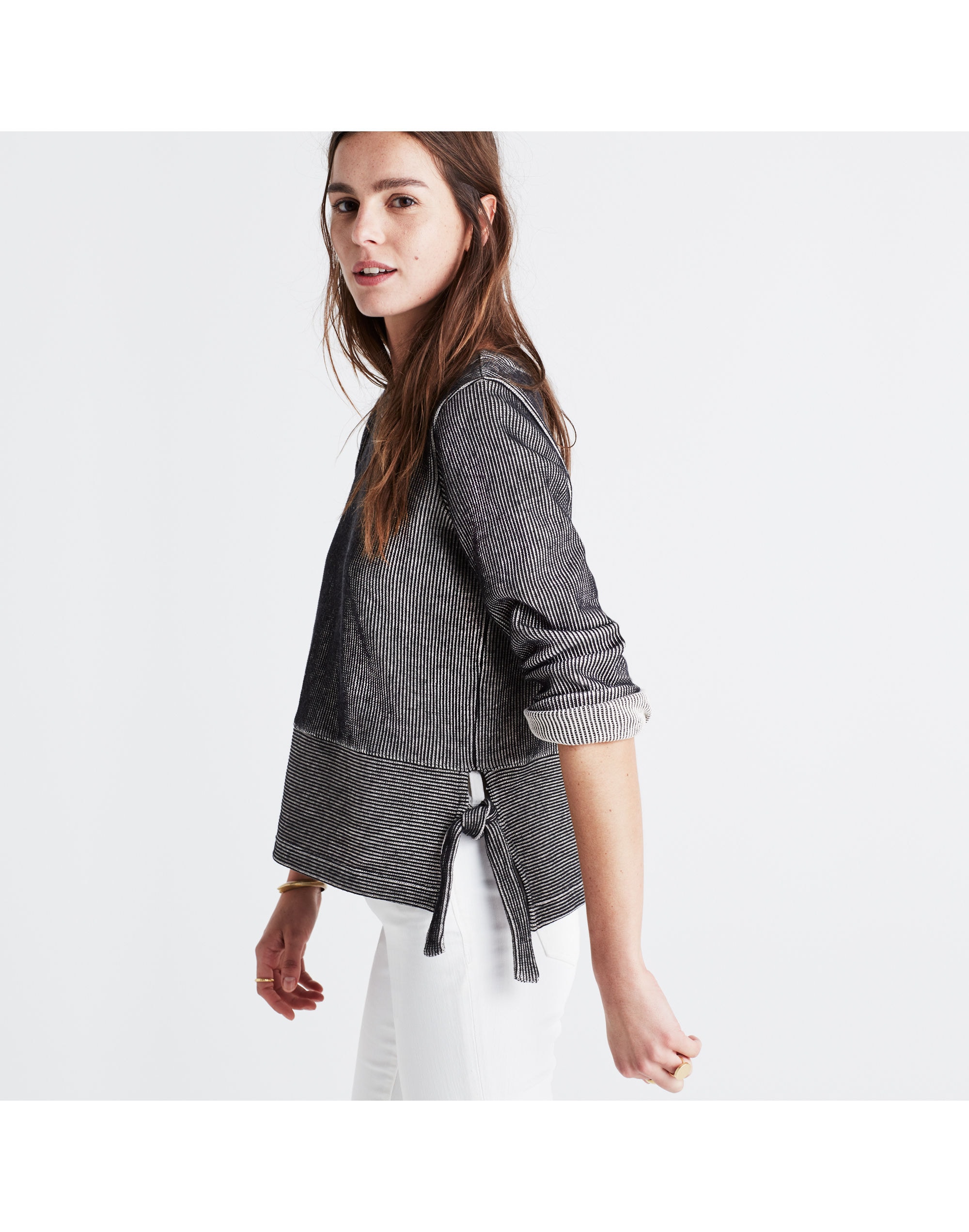 French Rib Side-Tie Pullover | Madewell