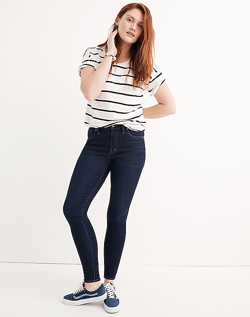Soft Wear Mid Rise True Skinny Ankle Jeans in Color