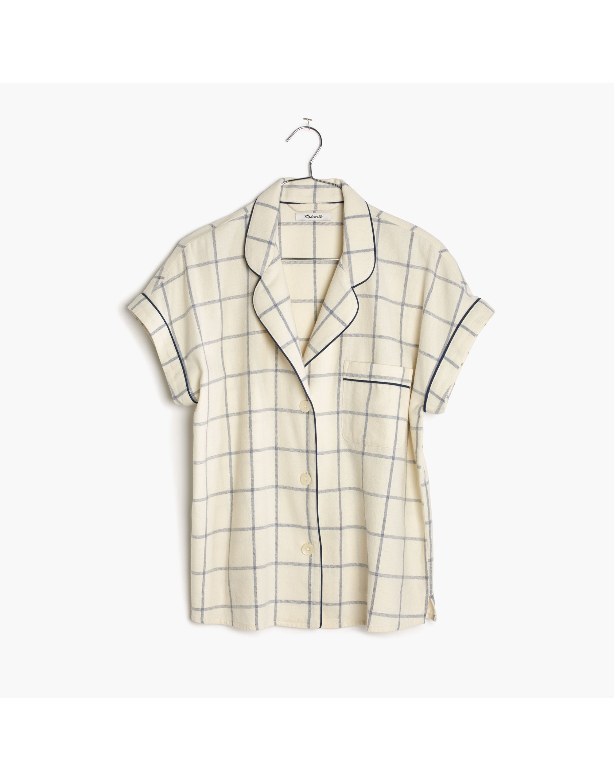 Flannel Bedtime Pajama Top in Windowpane | Madewell