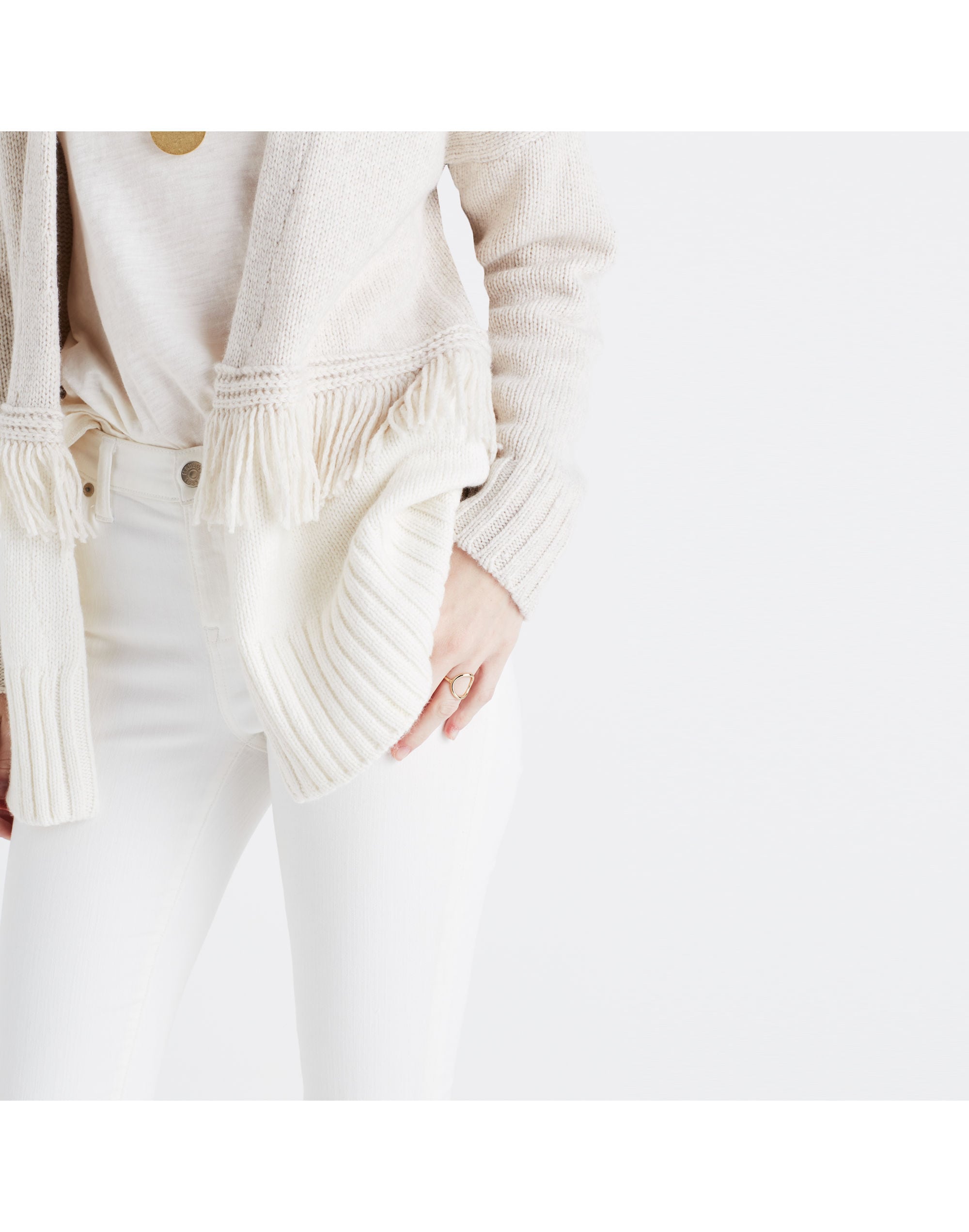 Colorblock Fringe Cardigan Sweater | Madewell