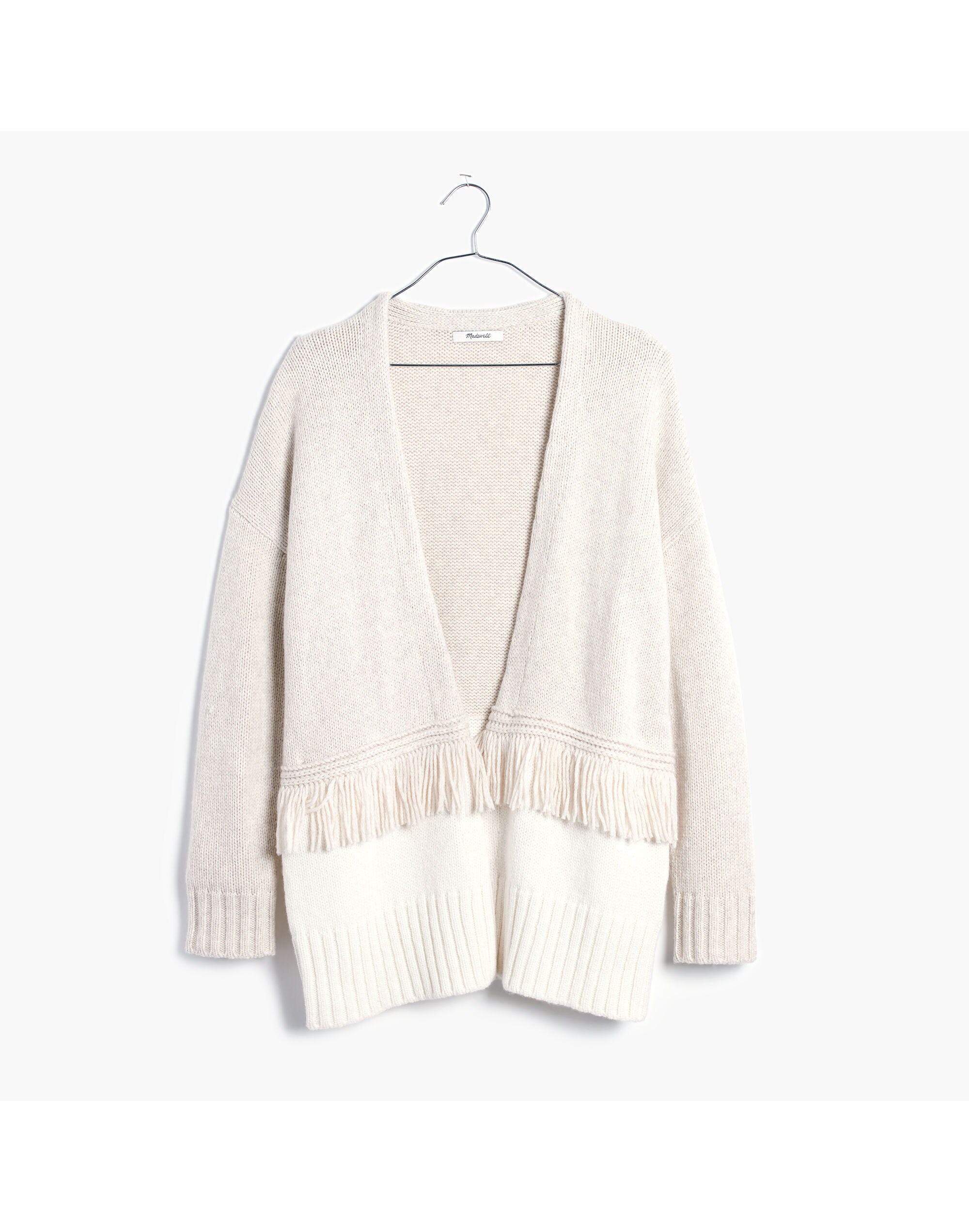 Colorblock Fringe Cardigan Sweater | Madewell