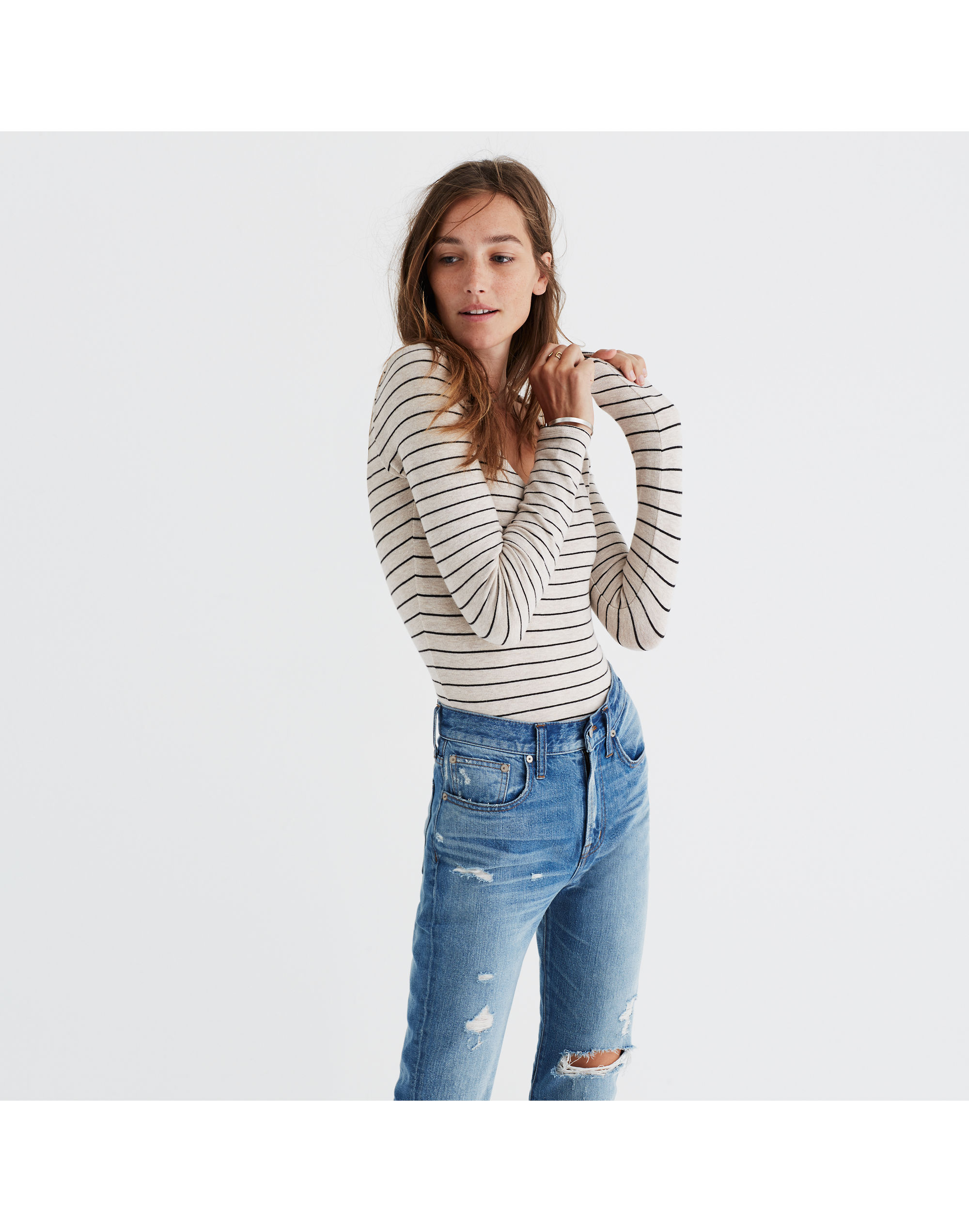 Song Scoop Bodysuit in Pierre Stripe | Madewell