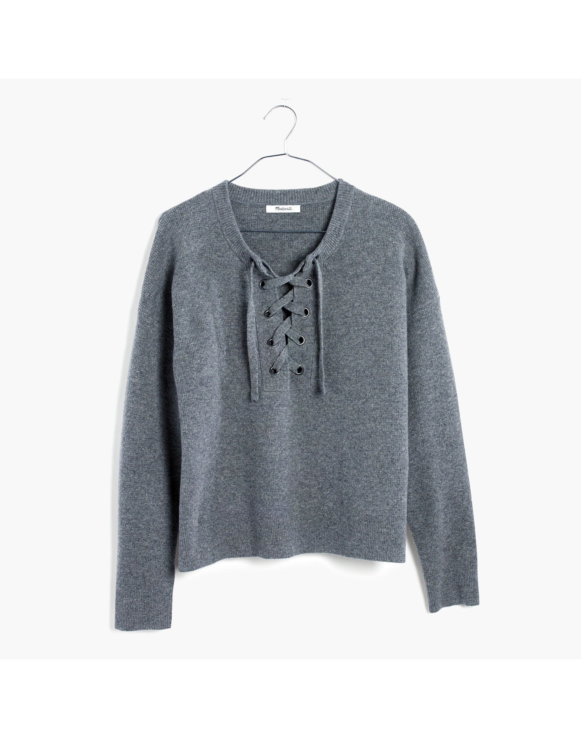 Lace-Up Pullover Sweater | Madewell