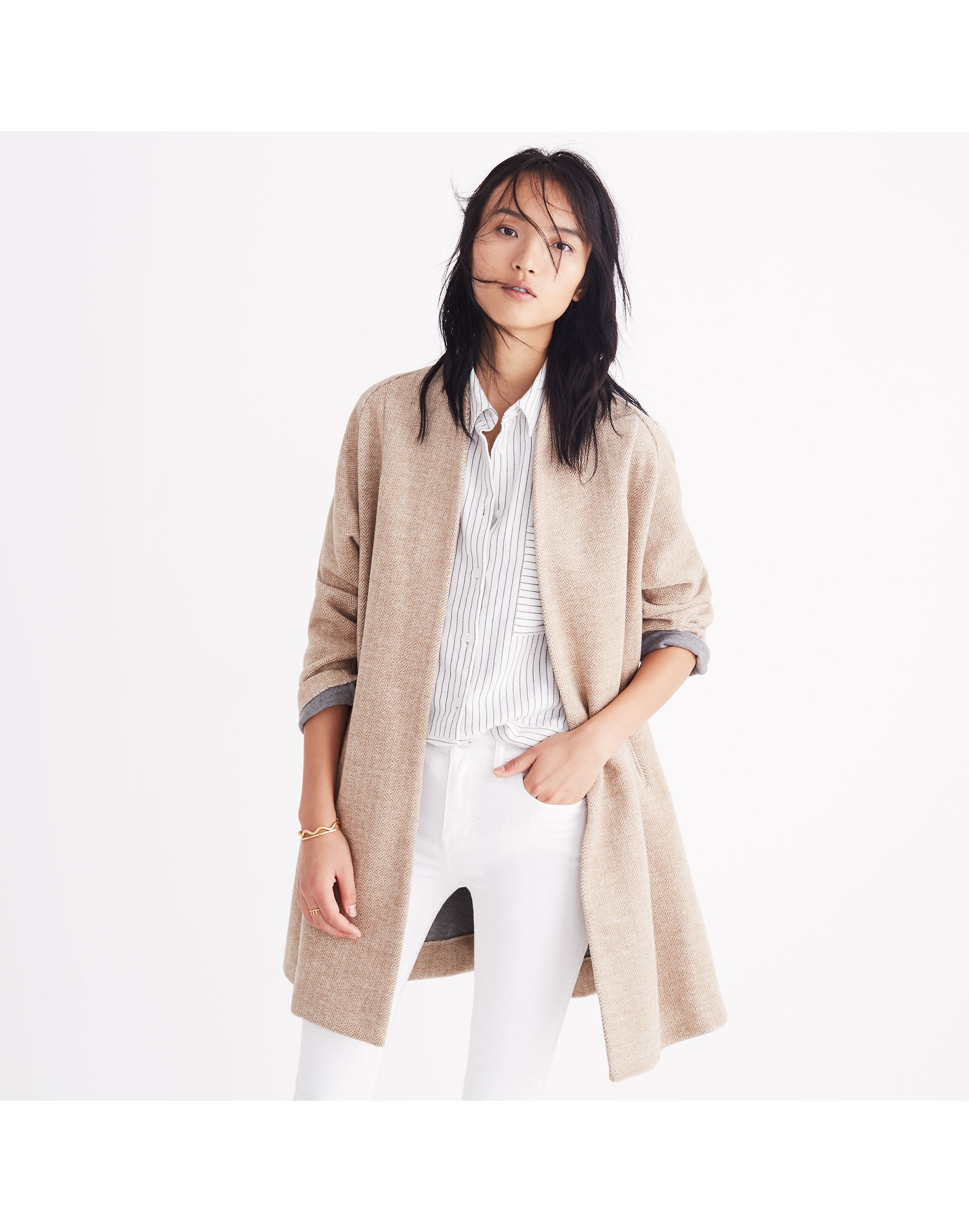 Stanza Herringbone Coat | Madewell