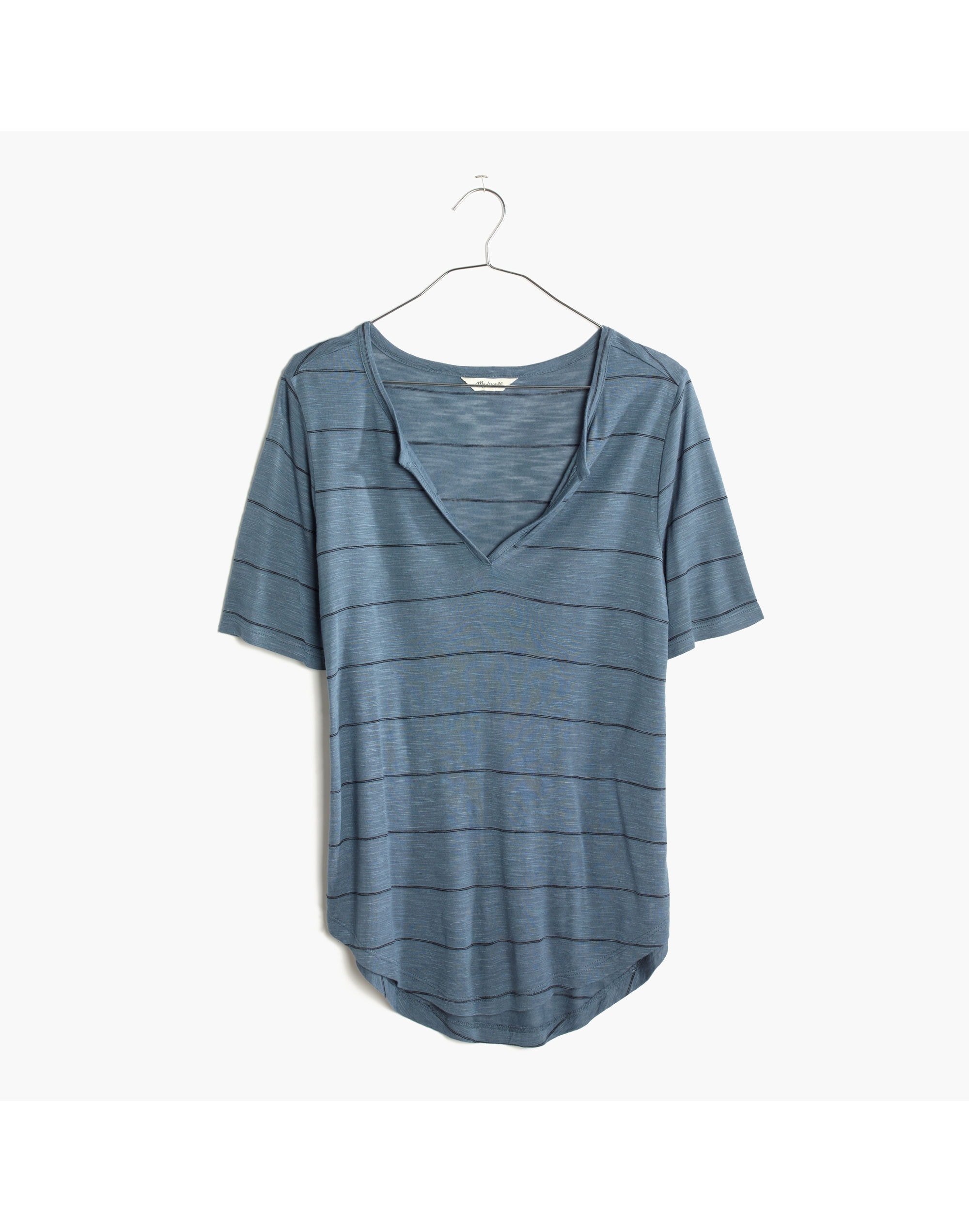 Anthem Split-Neck Tee Kimball Stripe | Madewell