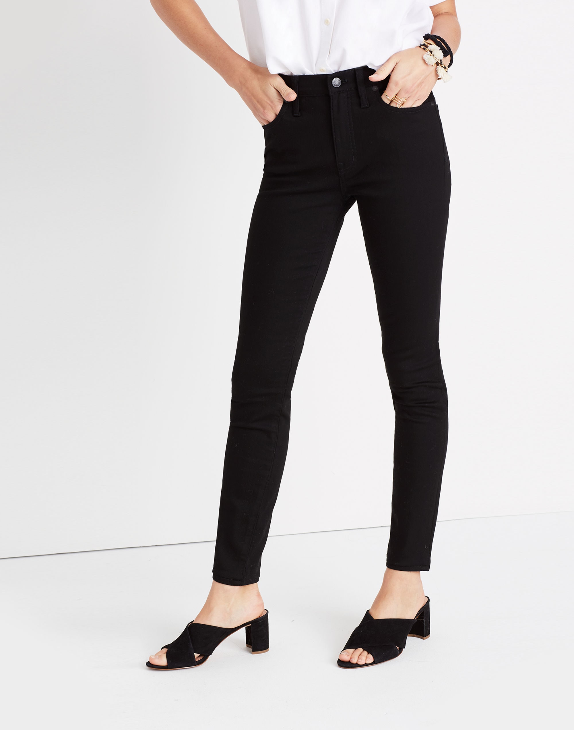 Tall 9" Mid-Rise Skinny Jeans ISKO Stay Black™ | Madewell