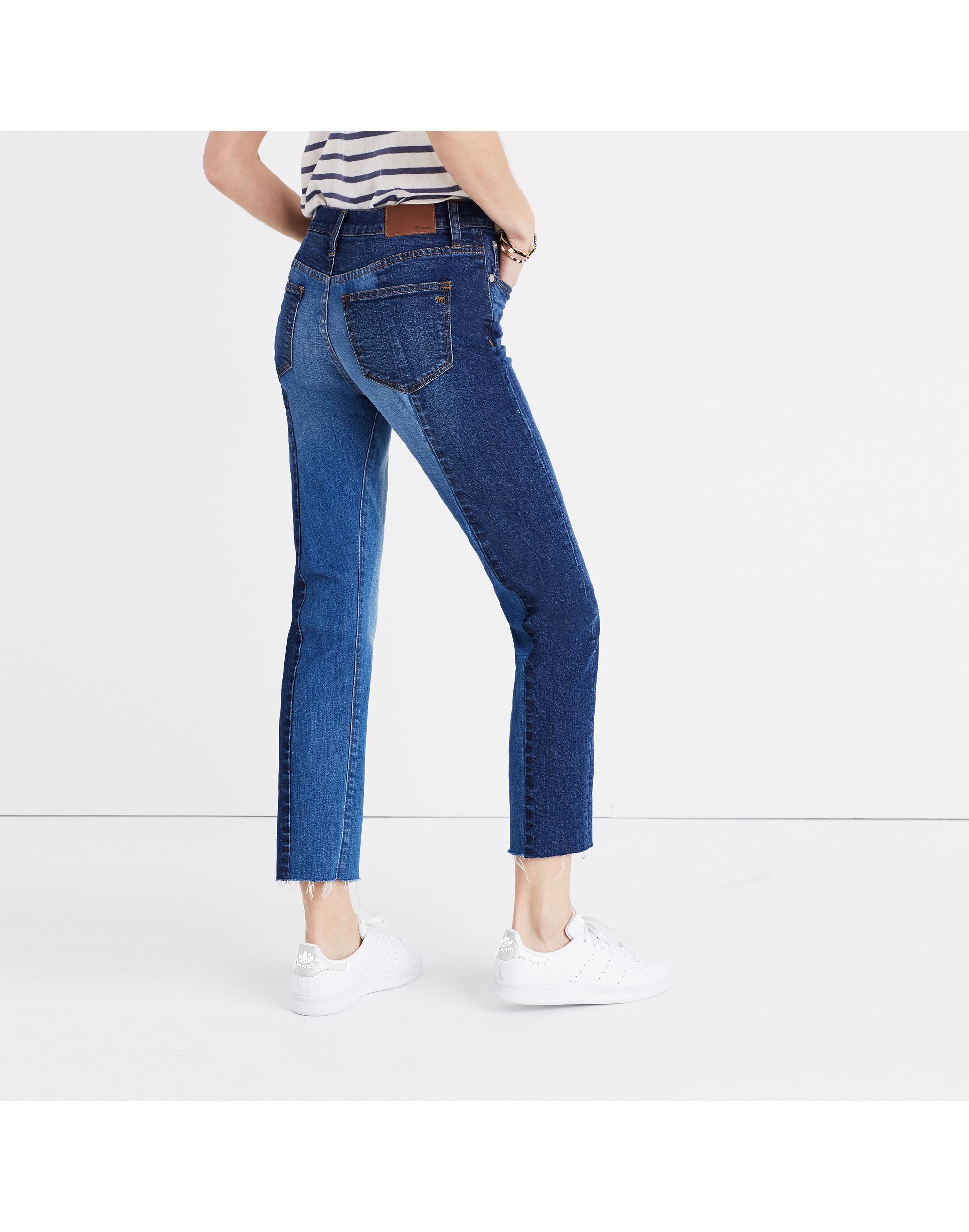 Cruiser Straight Crop Jeans: Two-Tone Edition | Madewell