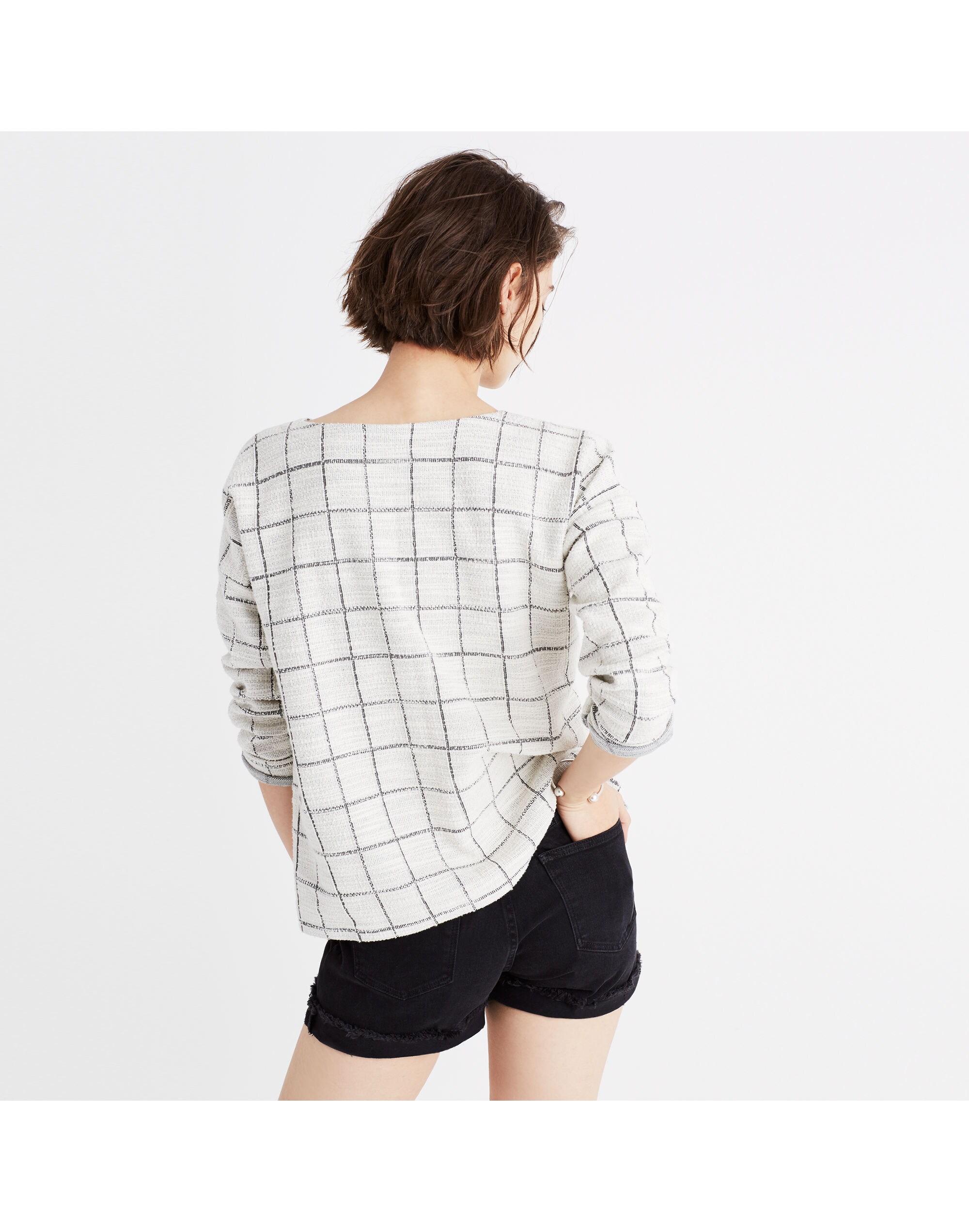 Windowpane Tie-Front Top | Madewell