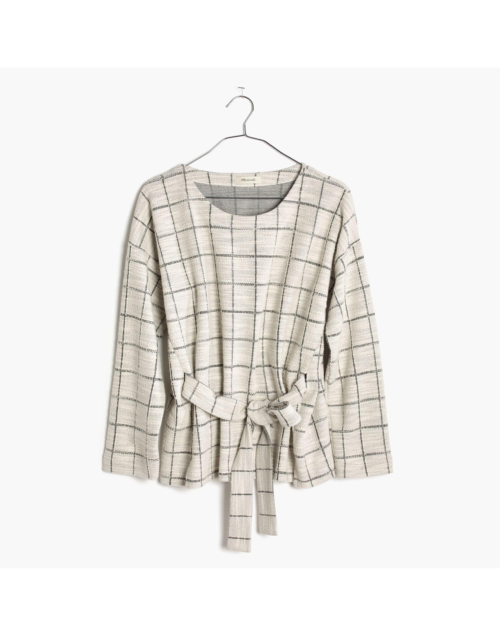 Windowpane Tie-Front Top | Madewell