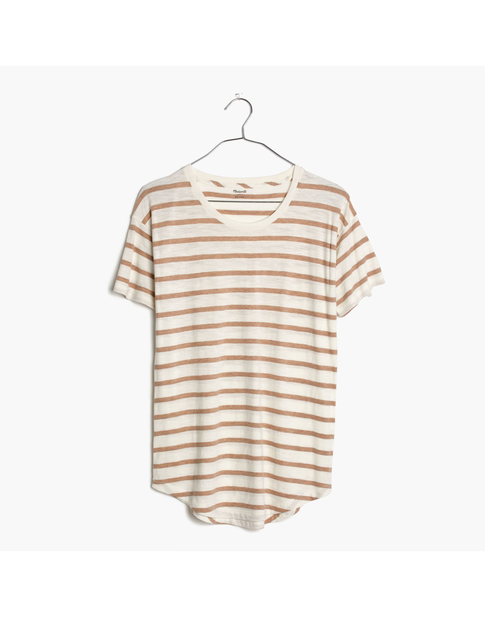 Whisper Cotton Crewneck Tee in Andy Stripe | Madewell