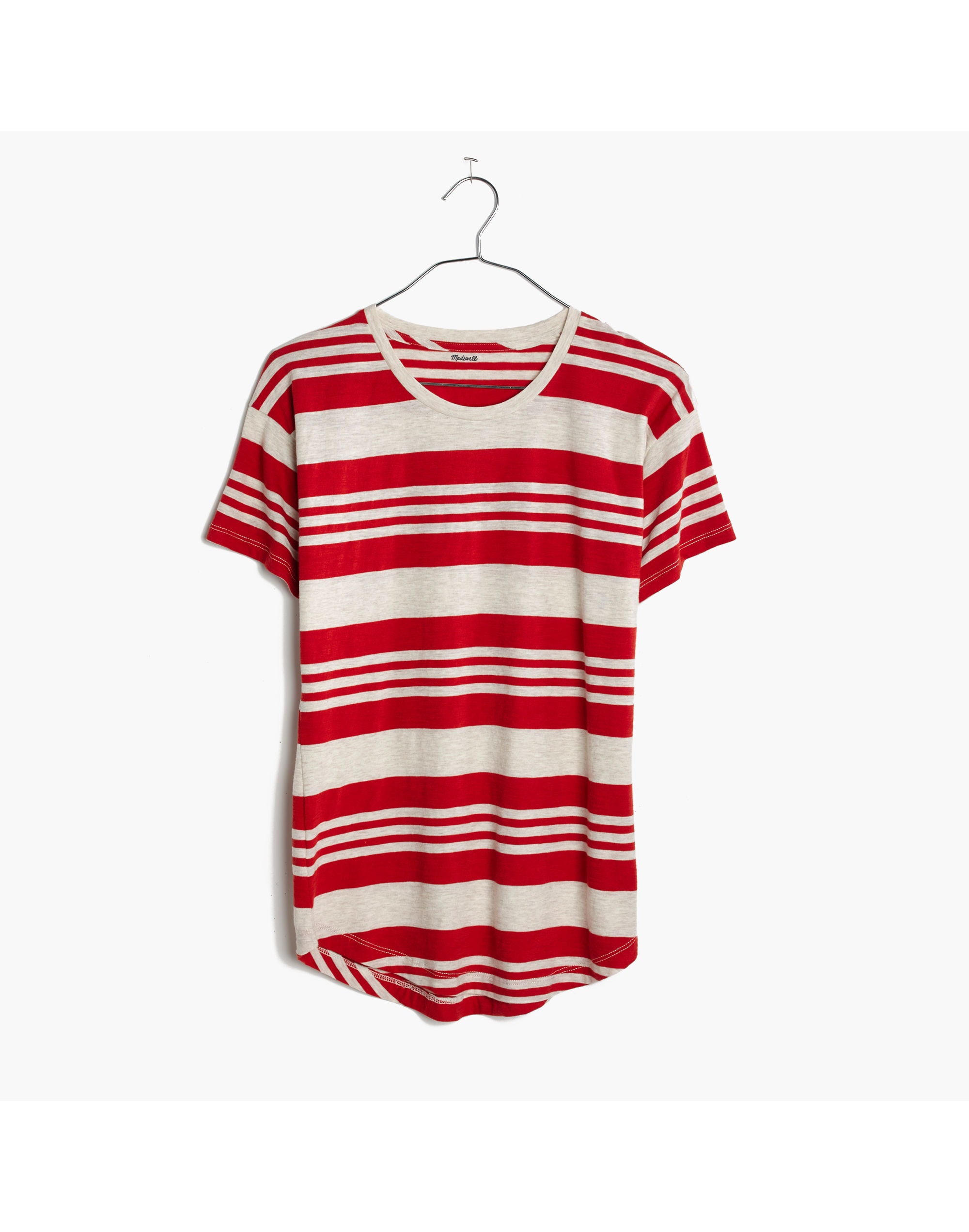 Whisper Cotton Crewneck Tee in Rampling Stripe | Madewell