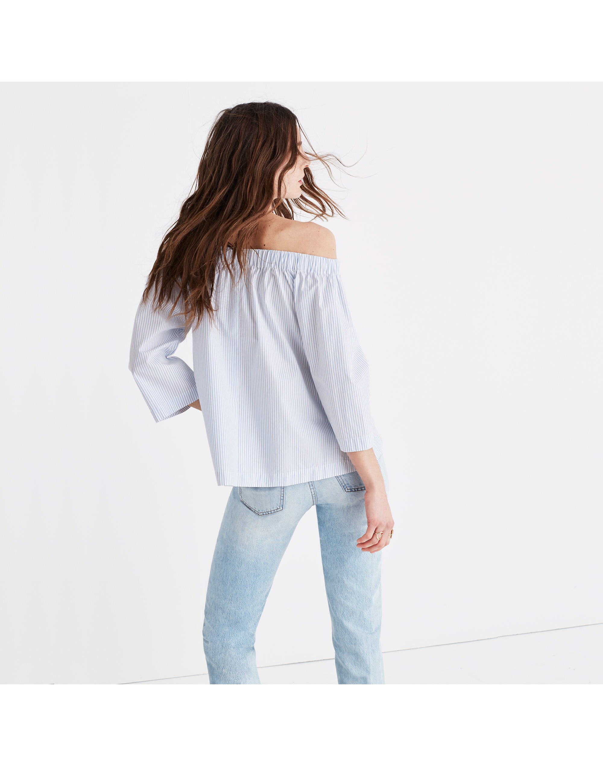 Clean Off-the-Shoulder Top Stripe | Madewell