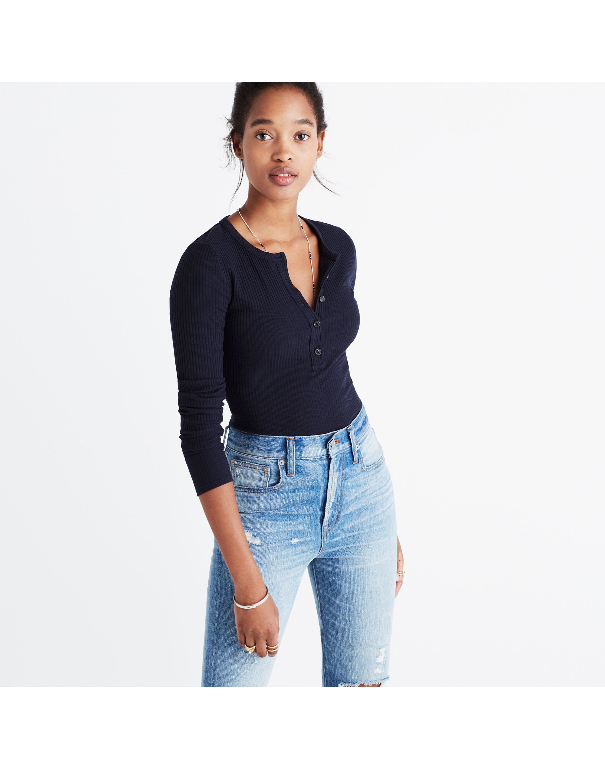 Demo Henley Bodysuit | Madewell