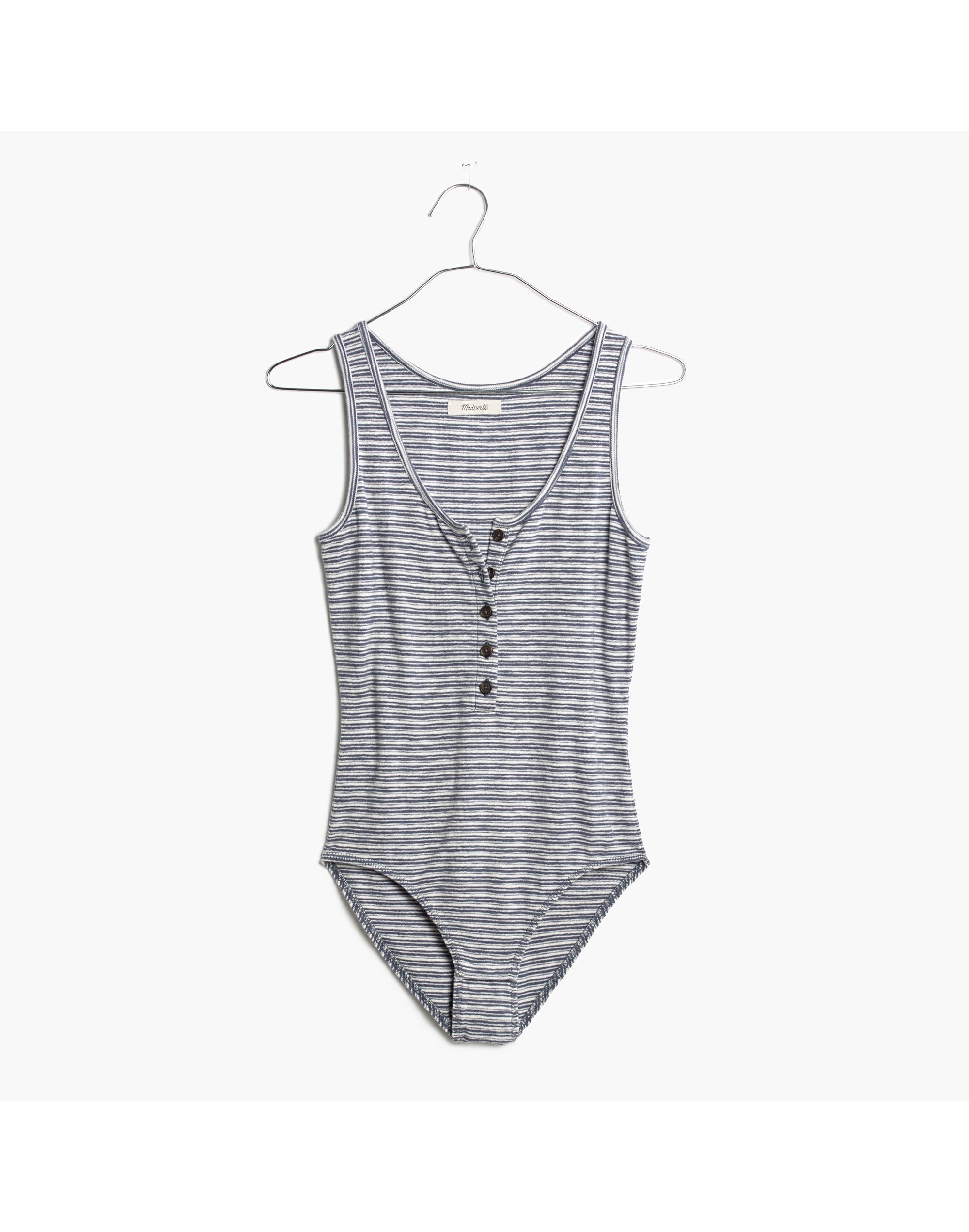 Indie Henley Bodysuit Stripe | Madewell