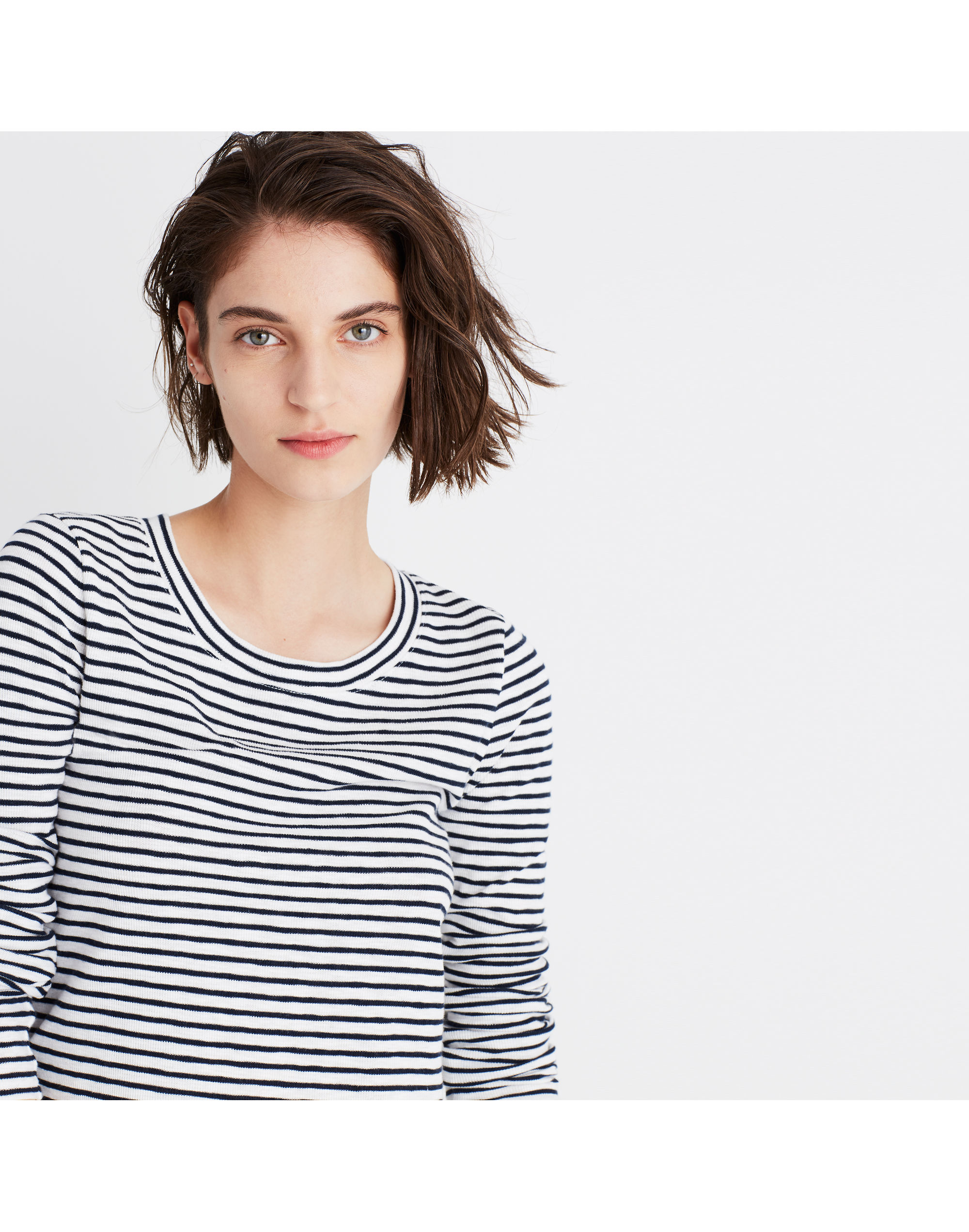 Sound Ribbed Crewneck Tee Kramer Stripe | Madewell