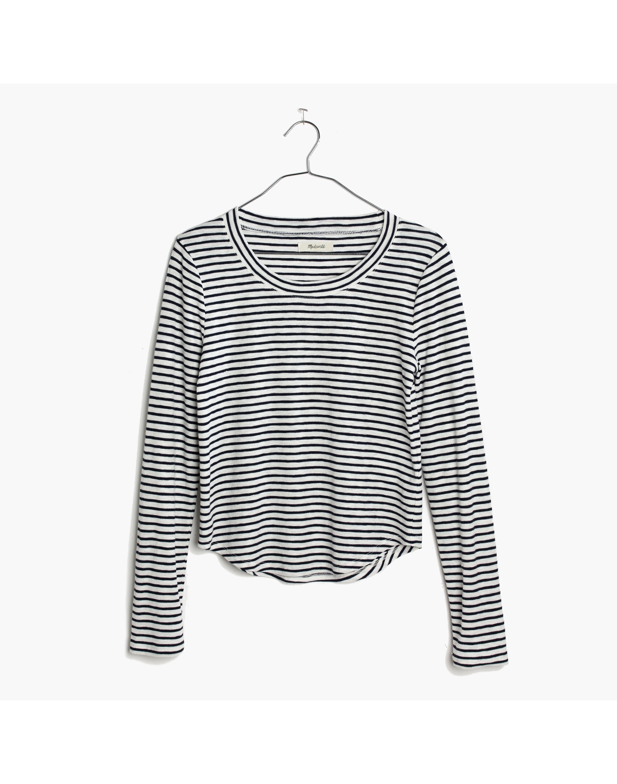 Sound Ribbed Crewneck Tee Kramer Stripe | Madewell