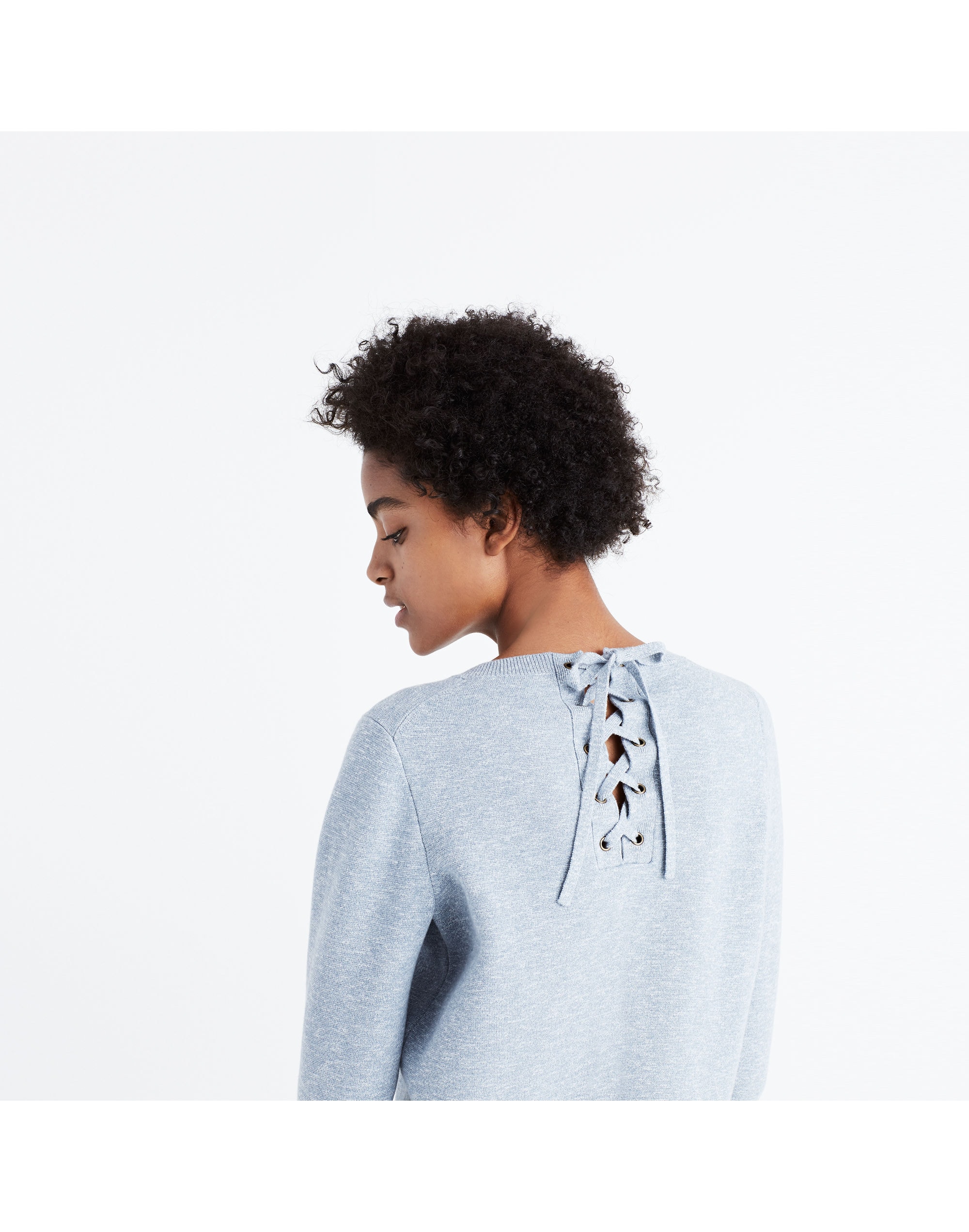 Laced-Back Pullover Sweater | Madewell