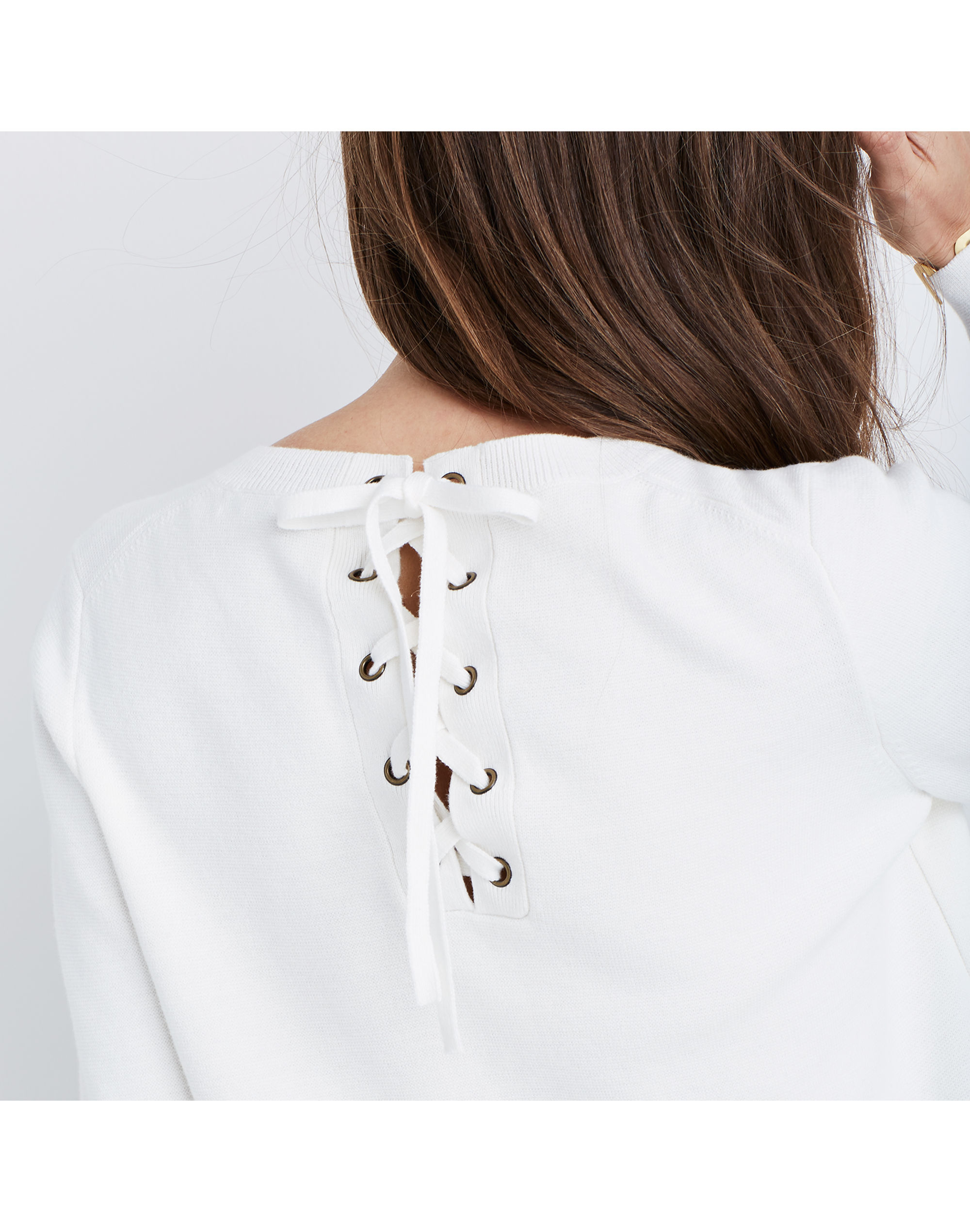 Laced-Back Pullover Sweater | Madewell