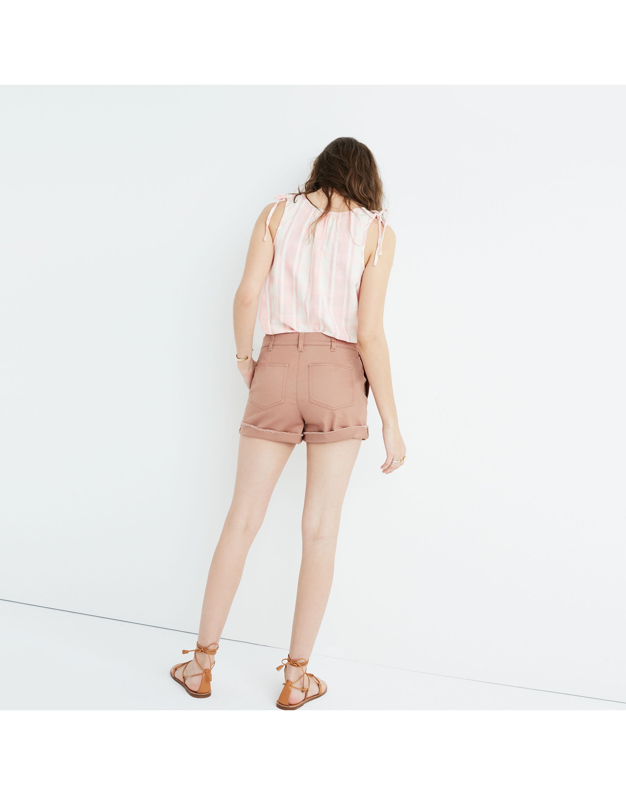 High-Rise Twill Shorts | Madewell