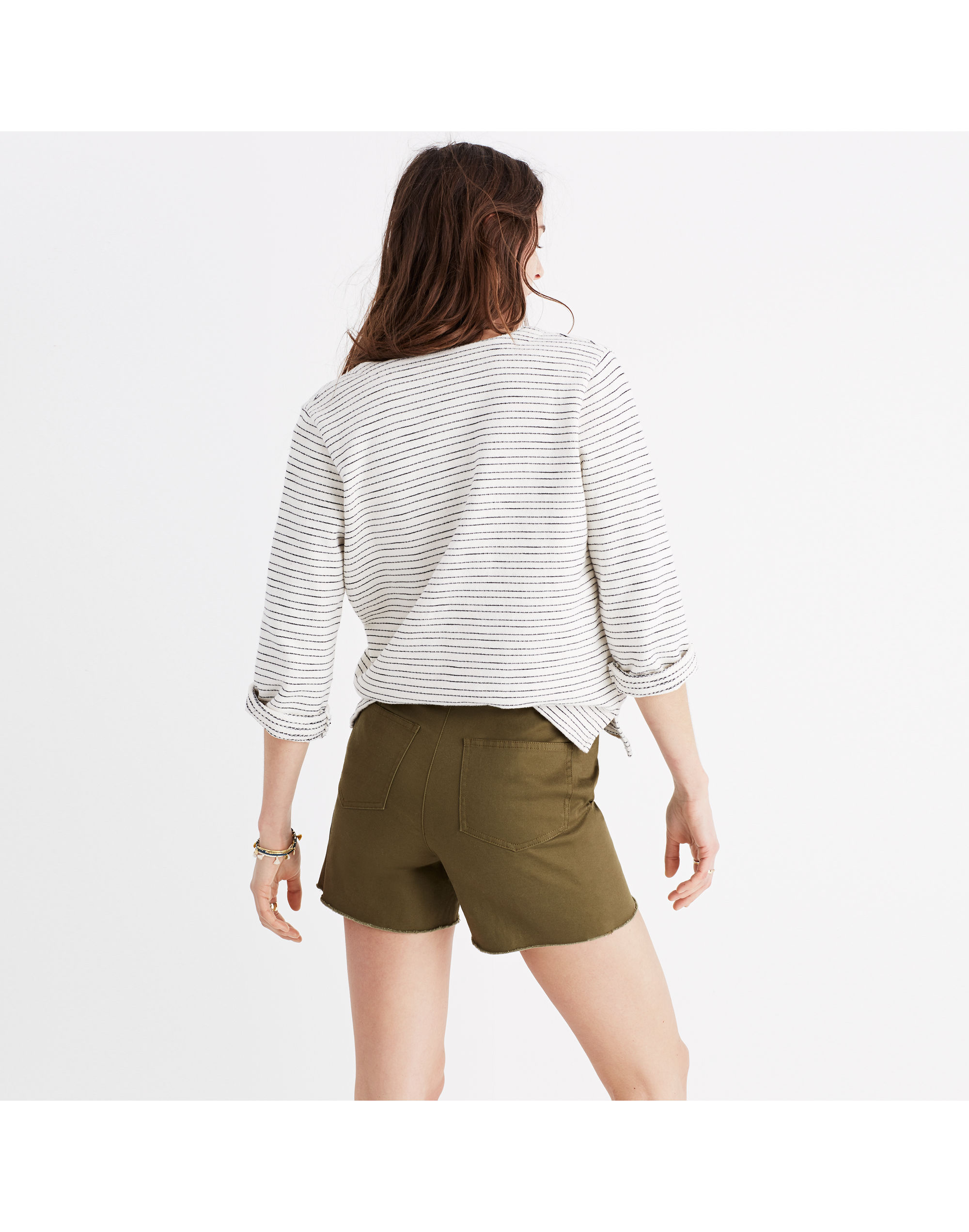 High-Rise Twill Shorts | Madewell