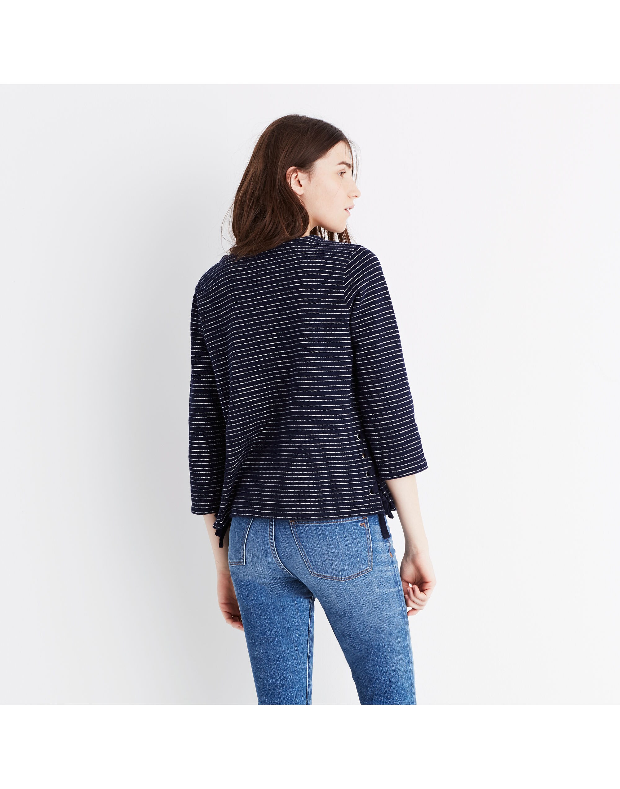 Striped Side-Lace Top | Madewell