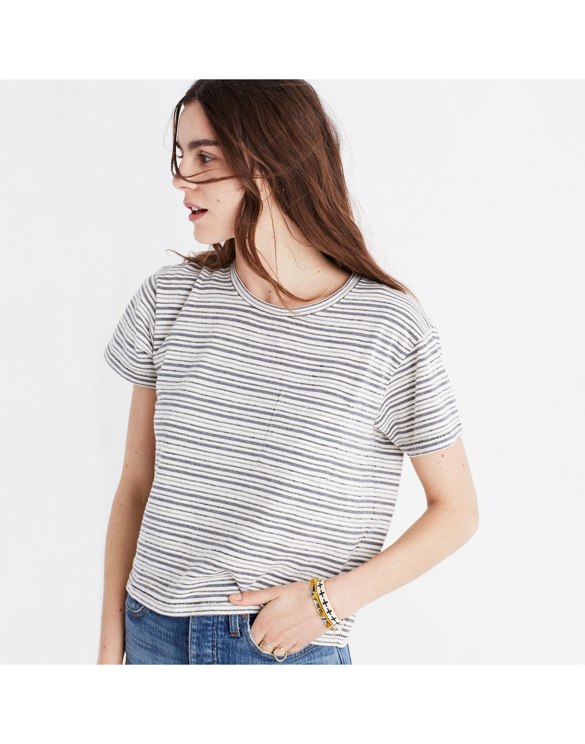 Texture-Stripe Tee | Madewell