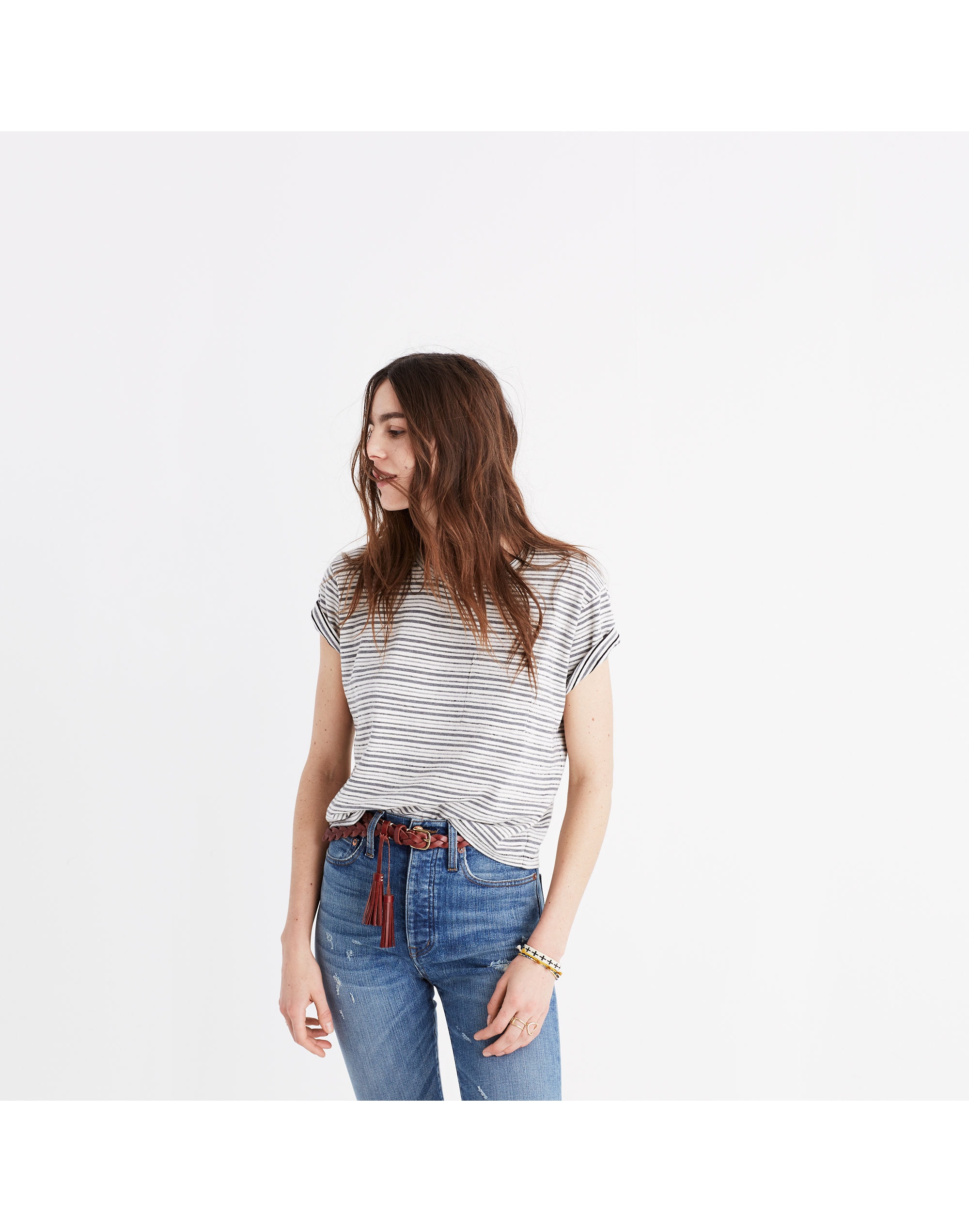 Texture-Stripe Tee | Madewell