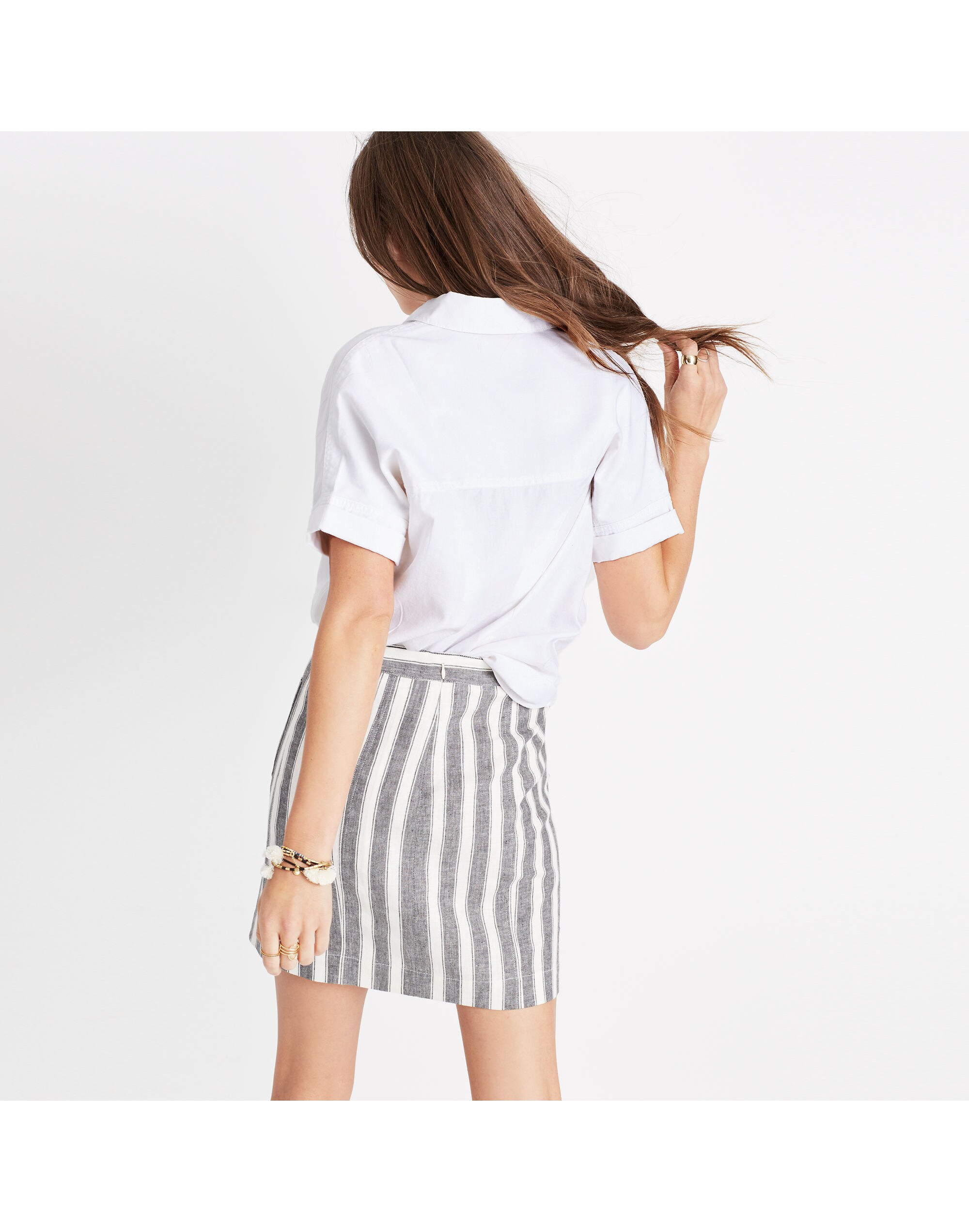 Striped Lace-Up Skirt | Madewell