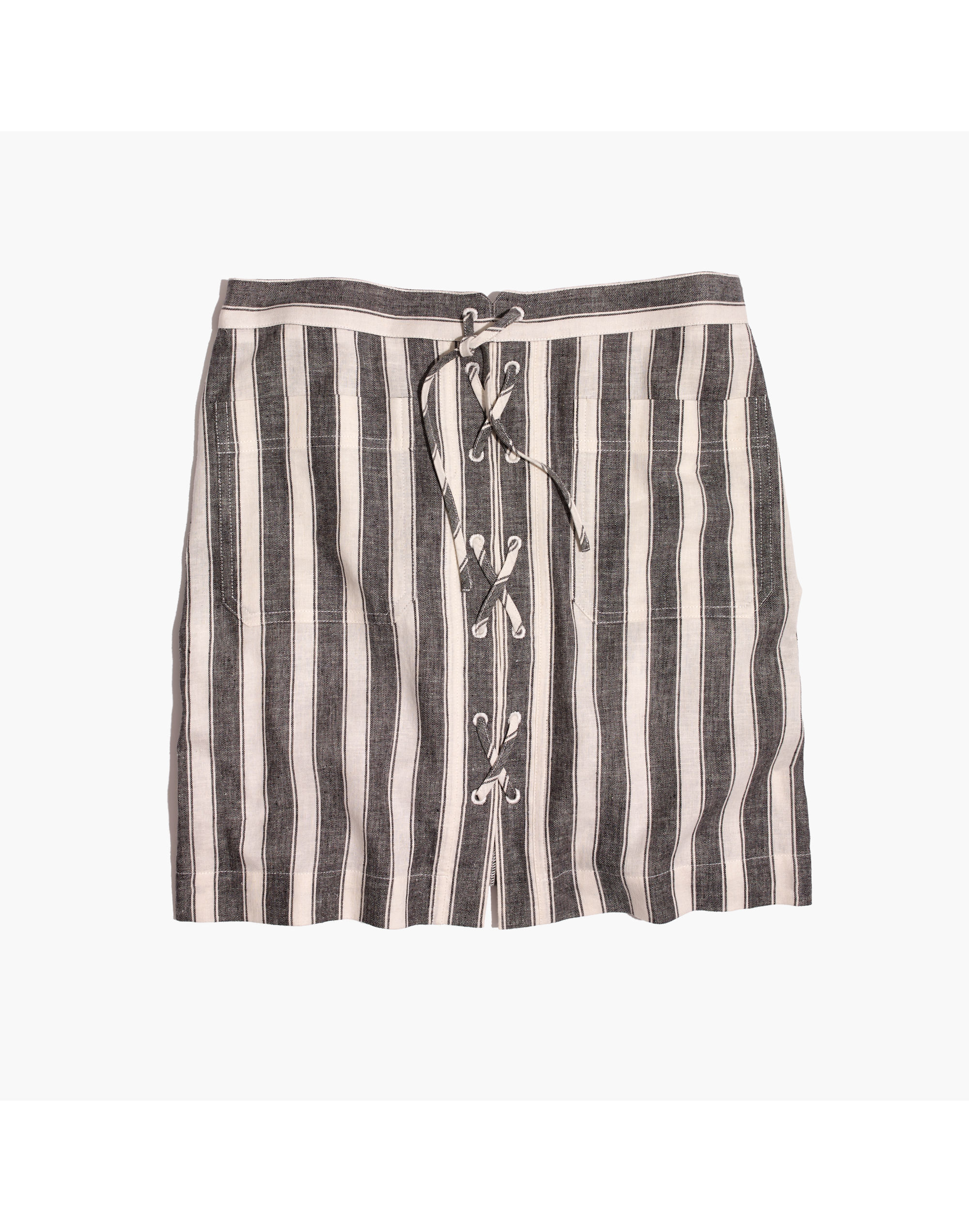 Striped Lace-Up Skirt | Madewell