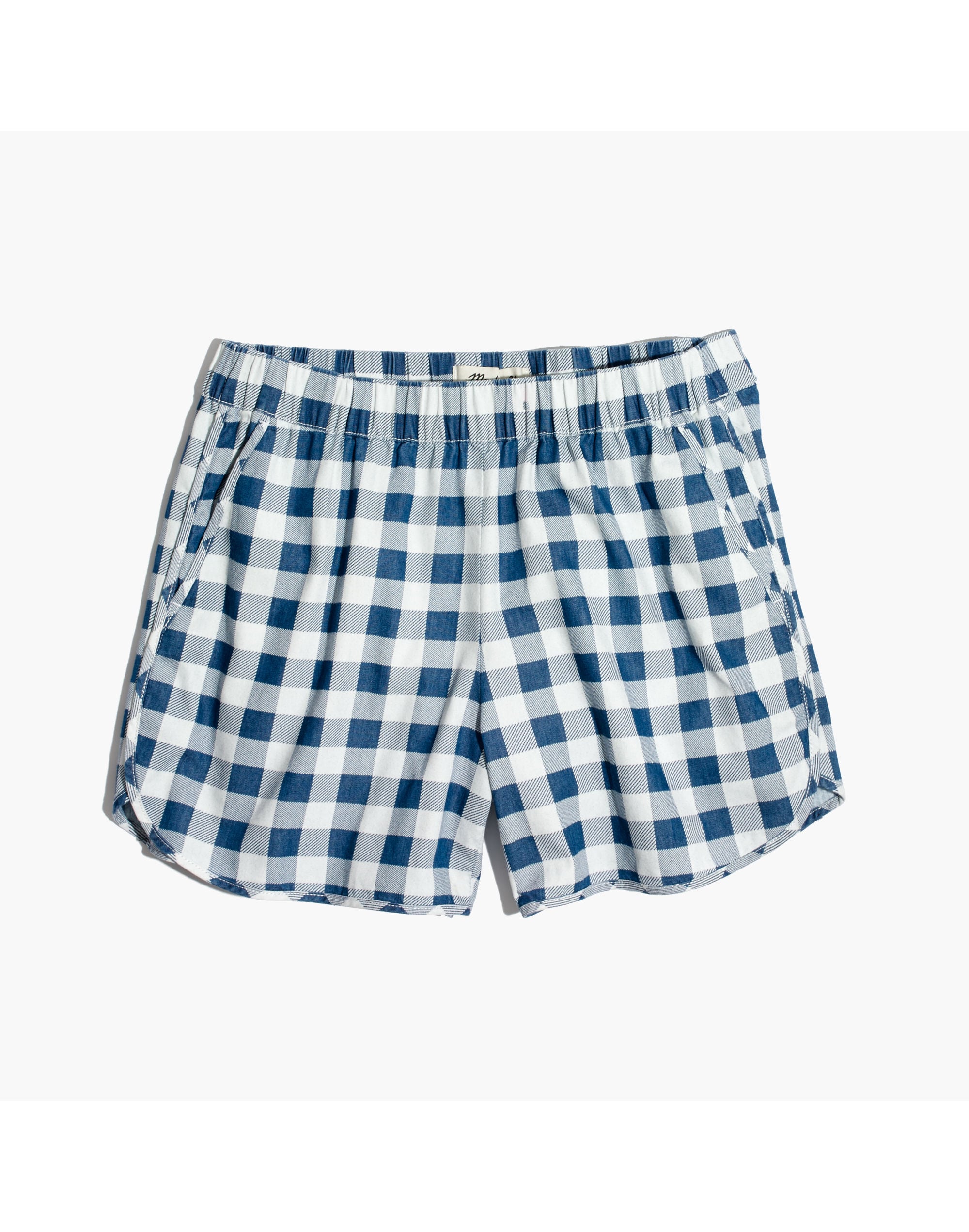 Pull-On Shorts in Gingham Check | Madewell