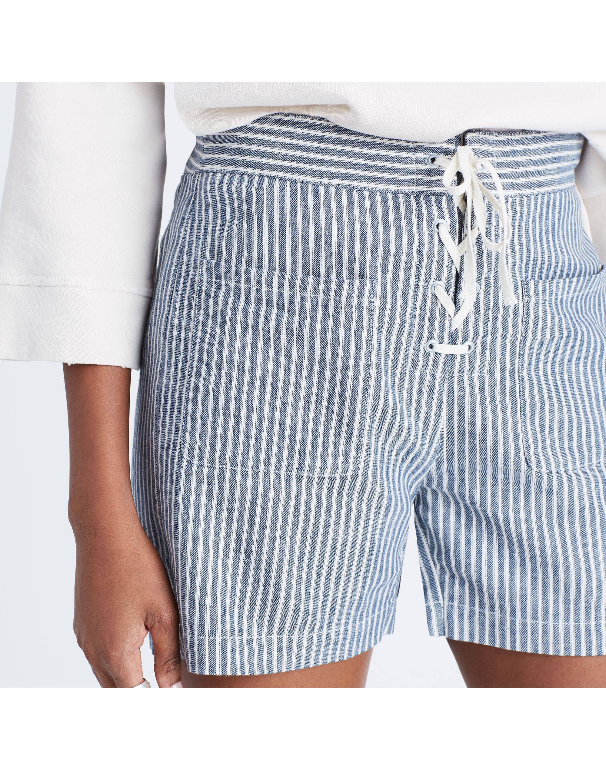 Striped Lace-Up Shorts | Madewell