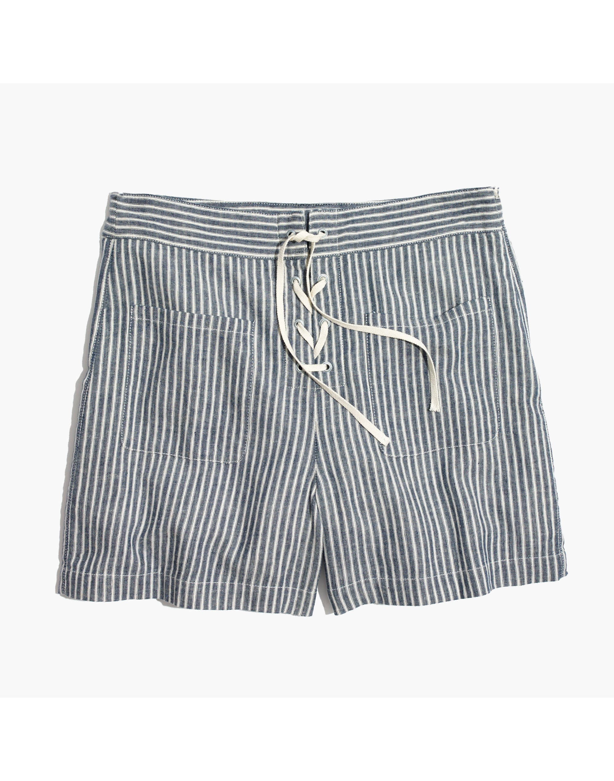 Striped Lace-Up Shorts | Madewell