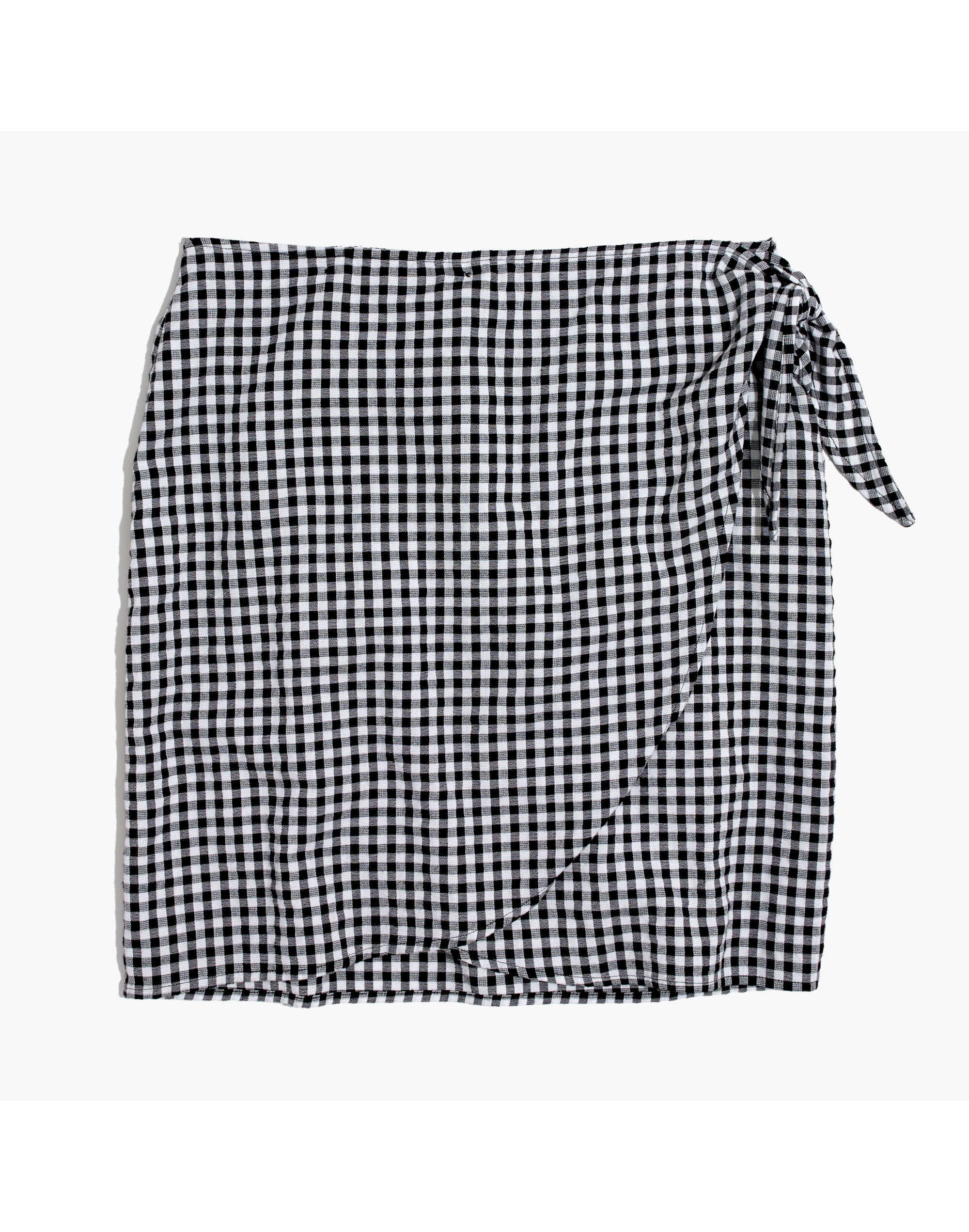 Gingham Side-Tie Skirt | Madewell