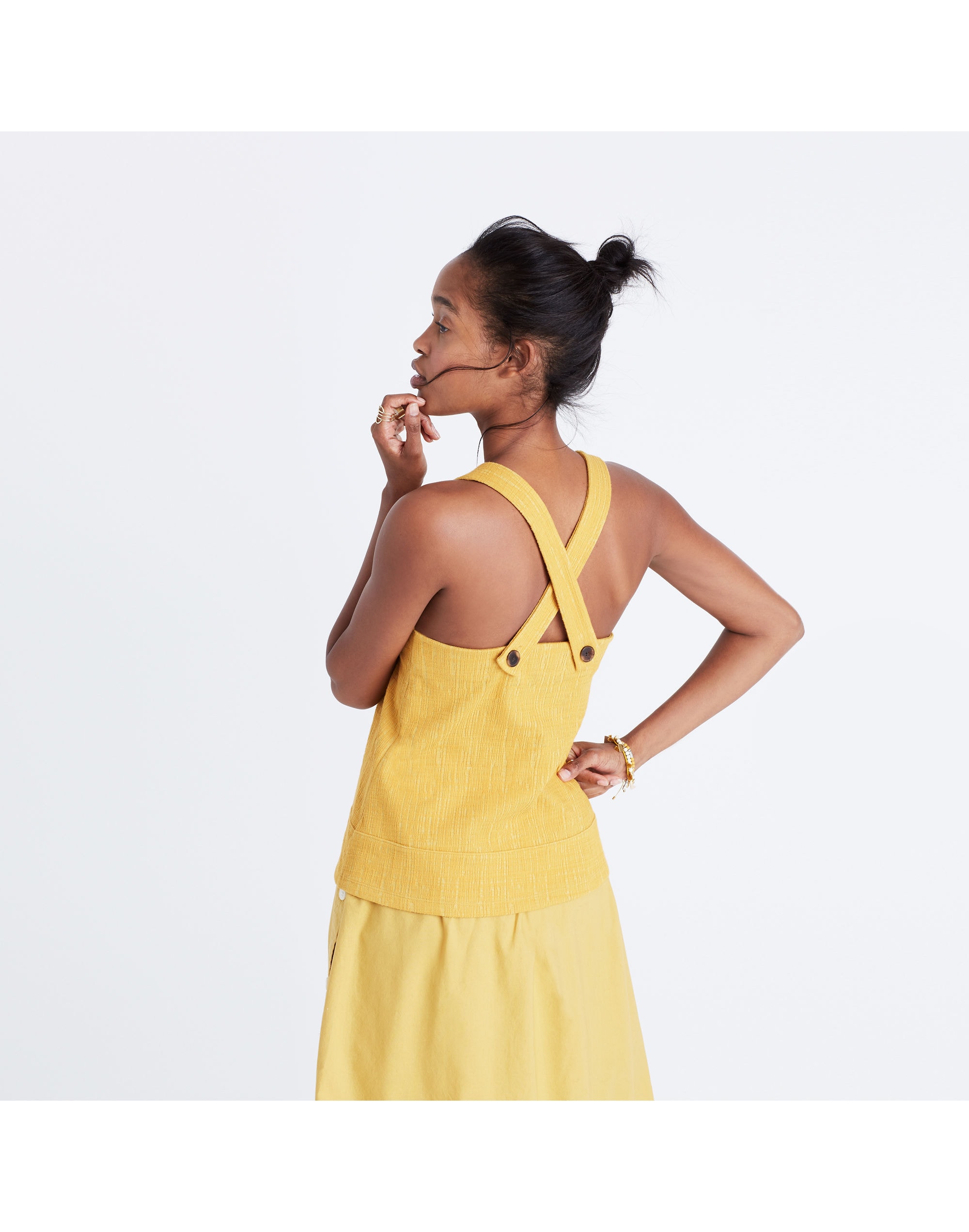 Apron Cross-Back Tank Top | Madewell