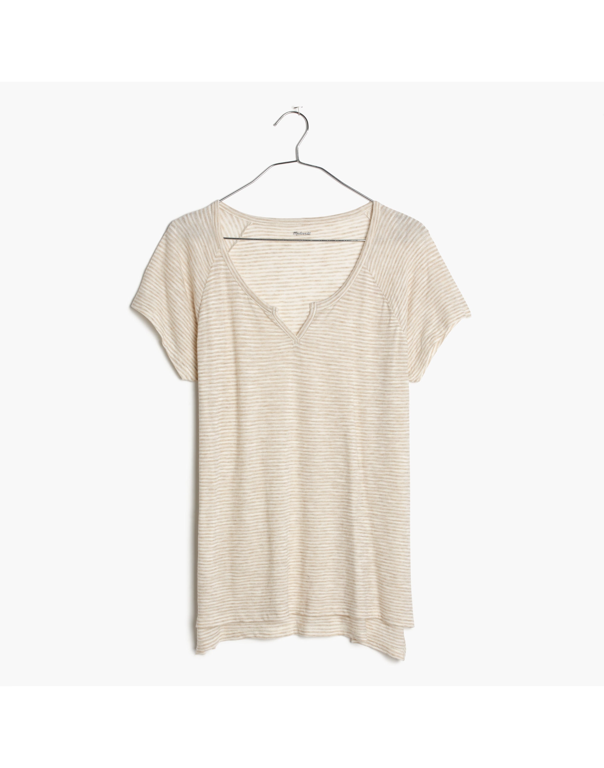 Choral Split-Neck Tee in Highsmith Stripe | Madewell