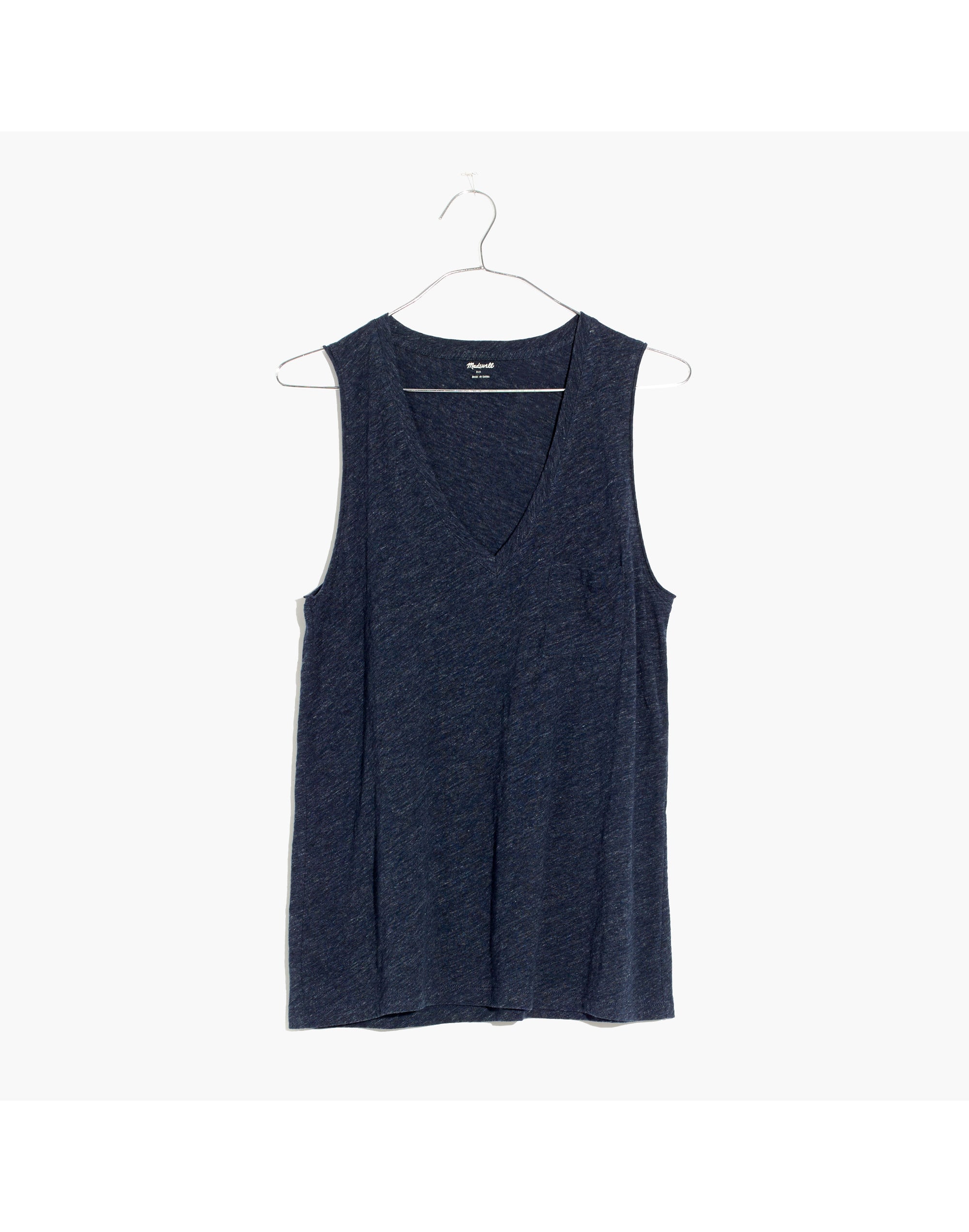 Whisper Cotton V-Neck Pocket Tank | Madewell