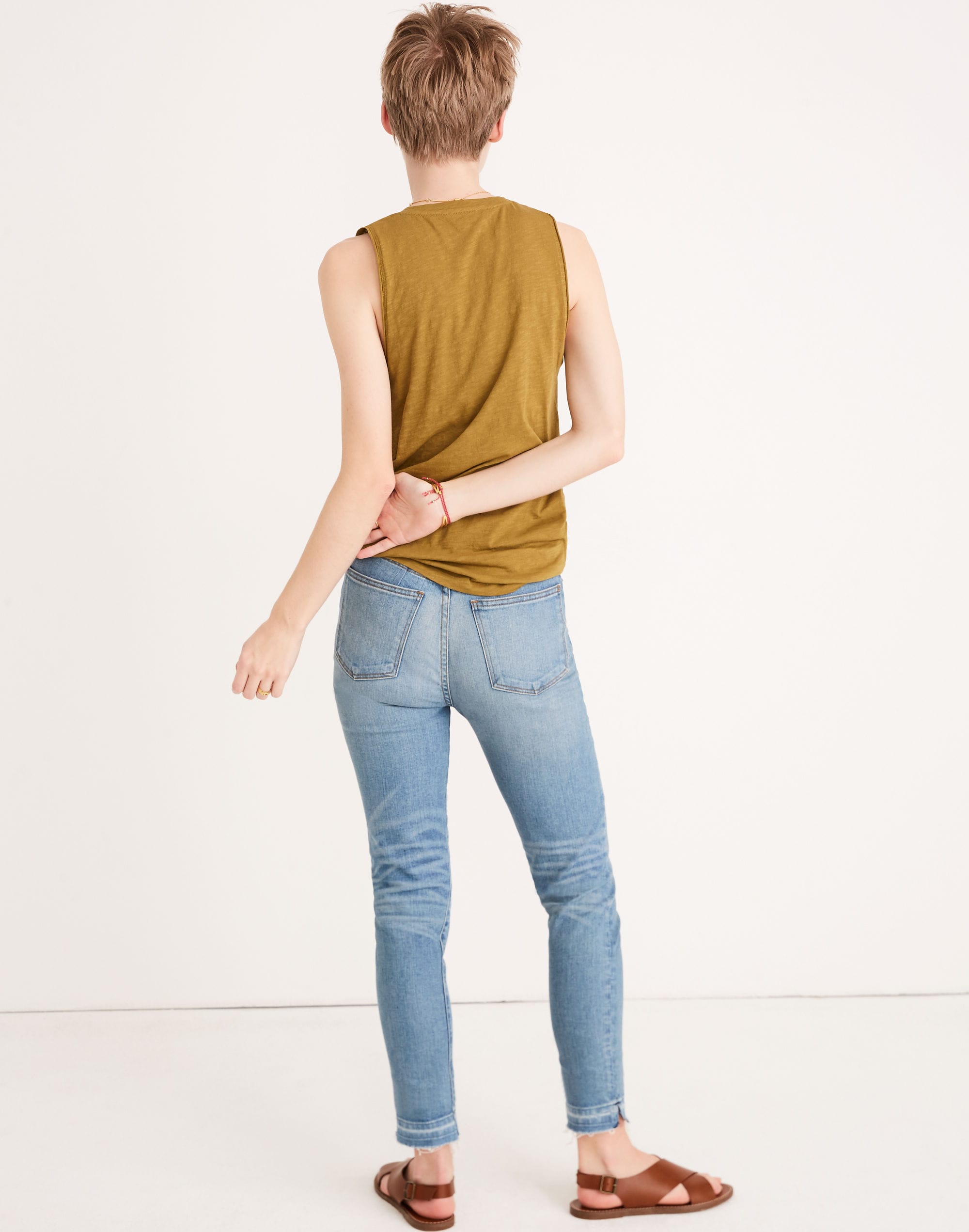 Whisper Cotton V-Neck Pocket Tank | Madewell