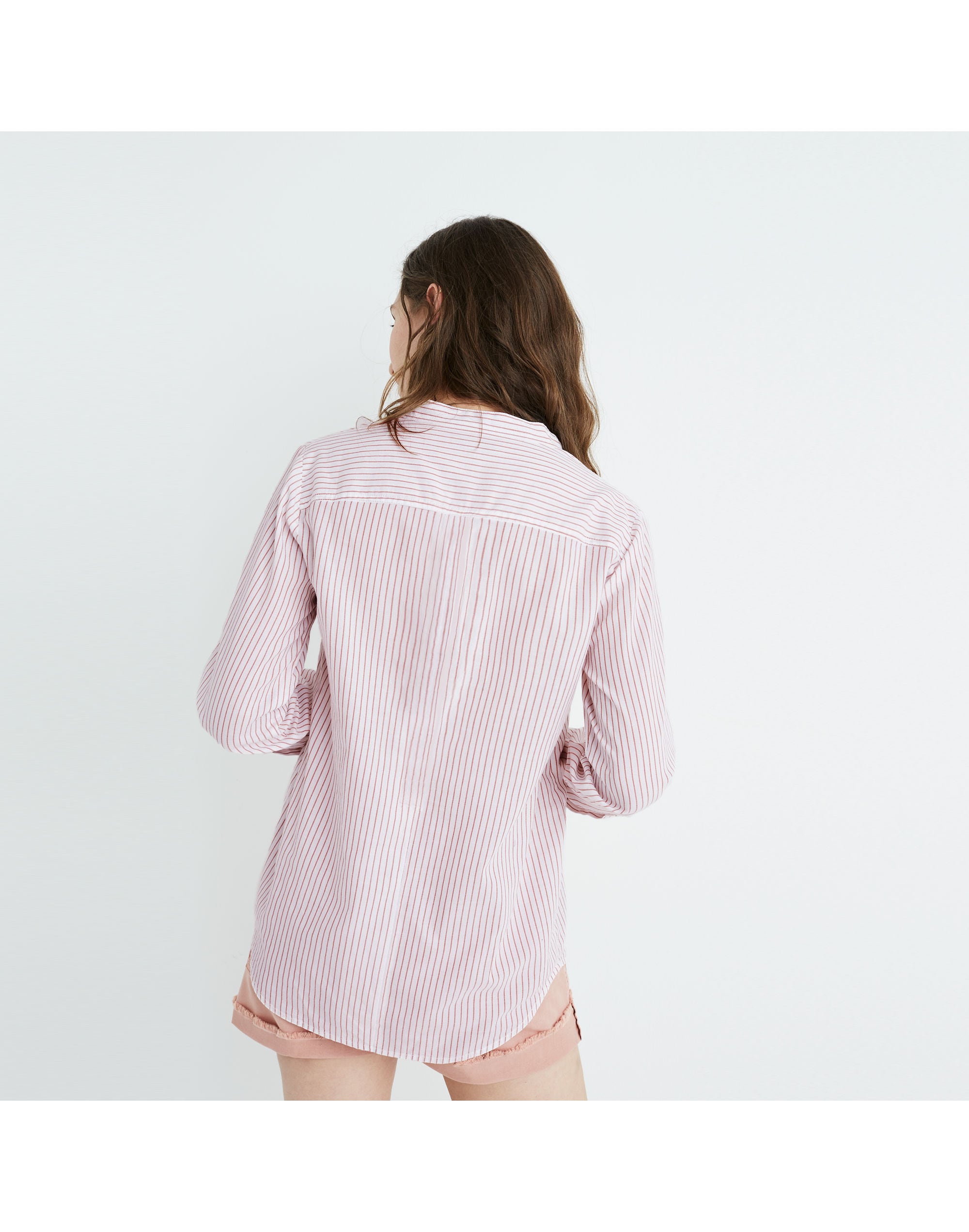 Terrace Lace-Up Shirt in Vera Stripe | Madewell