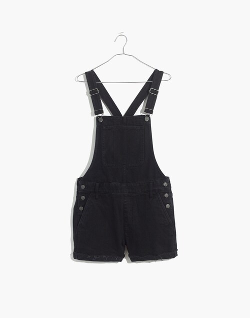 black overall shorts