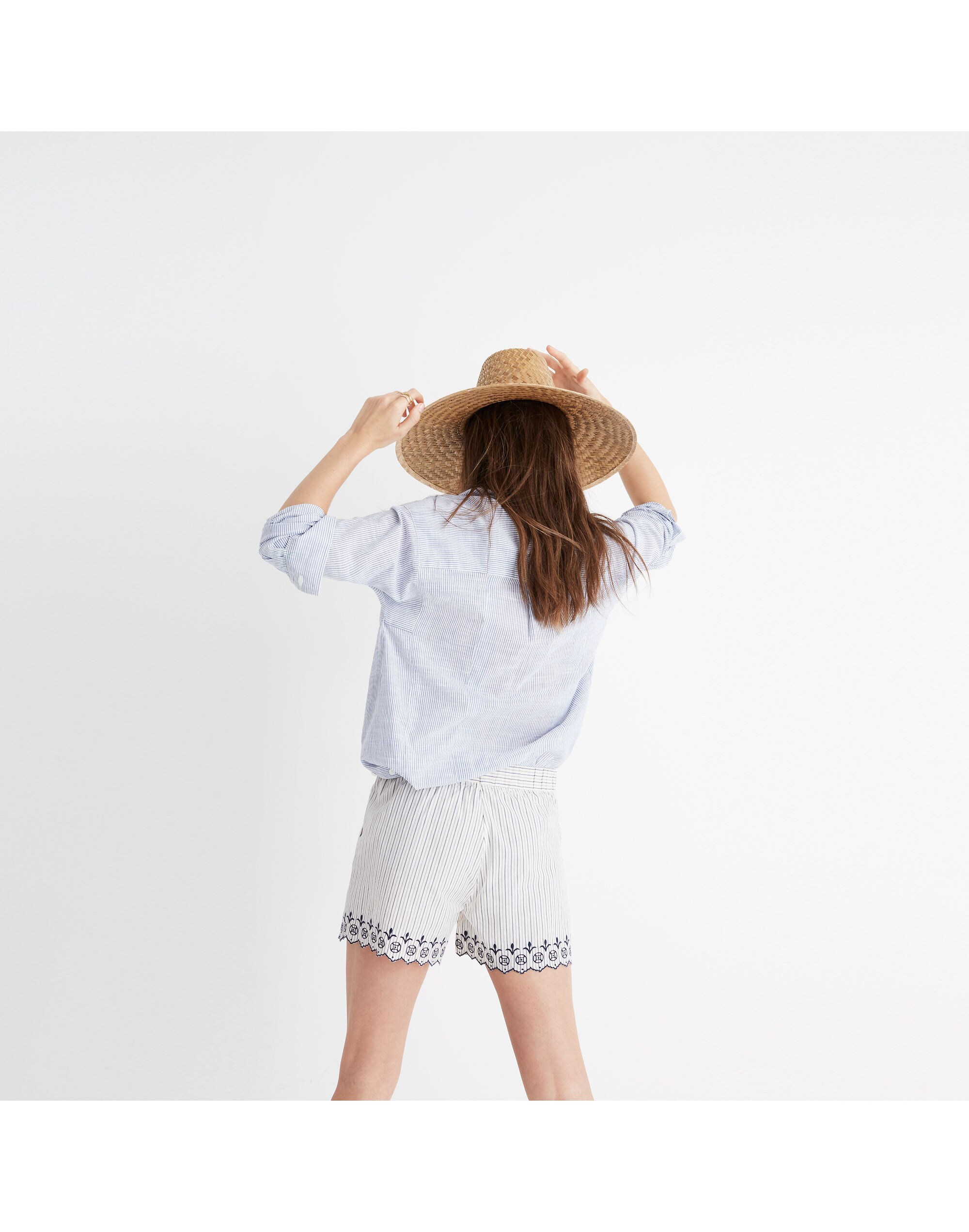 Embroidered Jardin Pull-On Shorts | Madewell