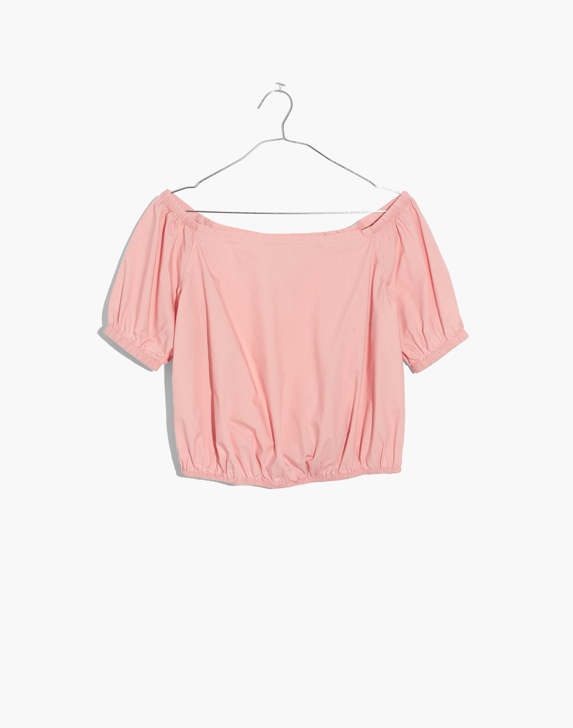 Off-the-Shoulder Bubble Top Weathered Pink | Madewell