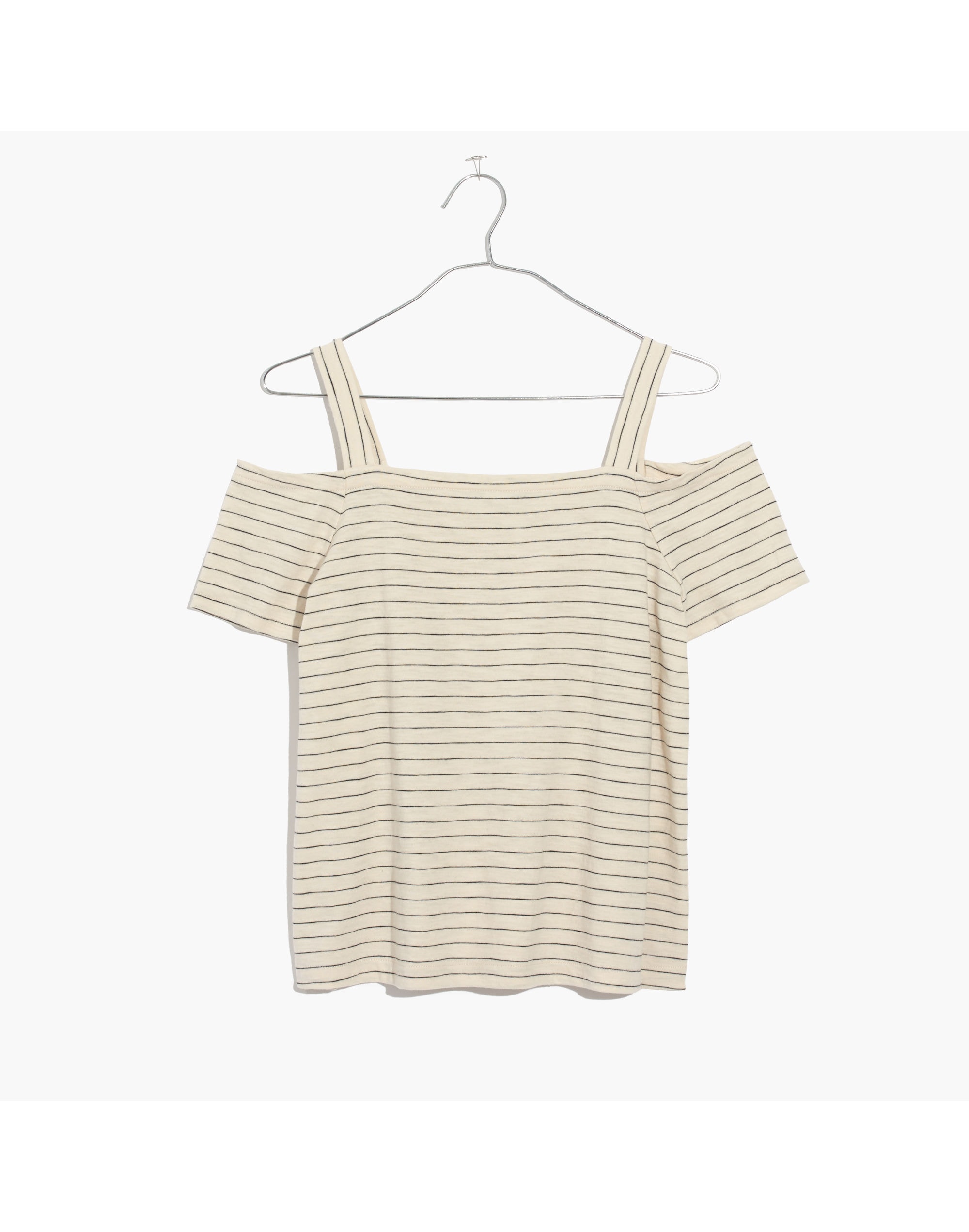 Cold-Shoulder Tee in Bellamy Stripe | Madewell