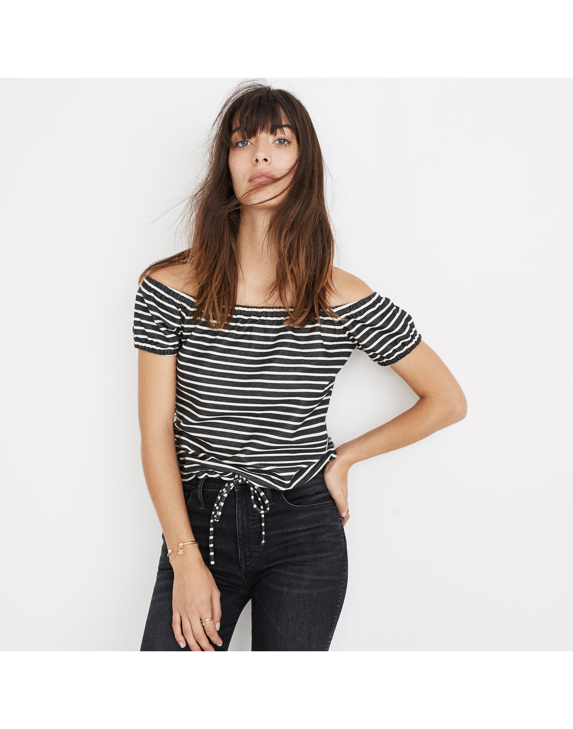 Striped Melody Off-the-Shoulder Top | Madewell