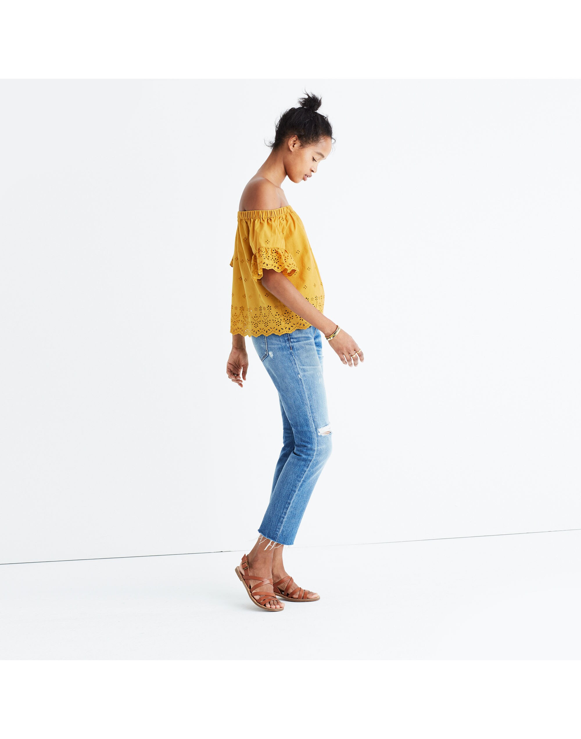 Eyelet Off-the-Shoulder Top | Madewell