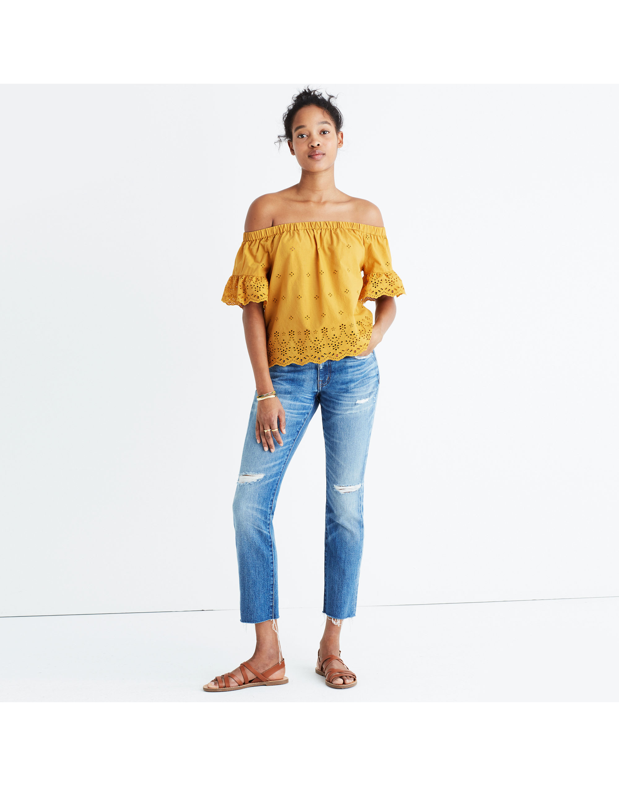 Eyelet Off-the-Shoulder Top | Madewell