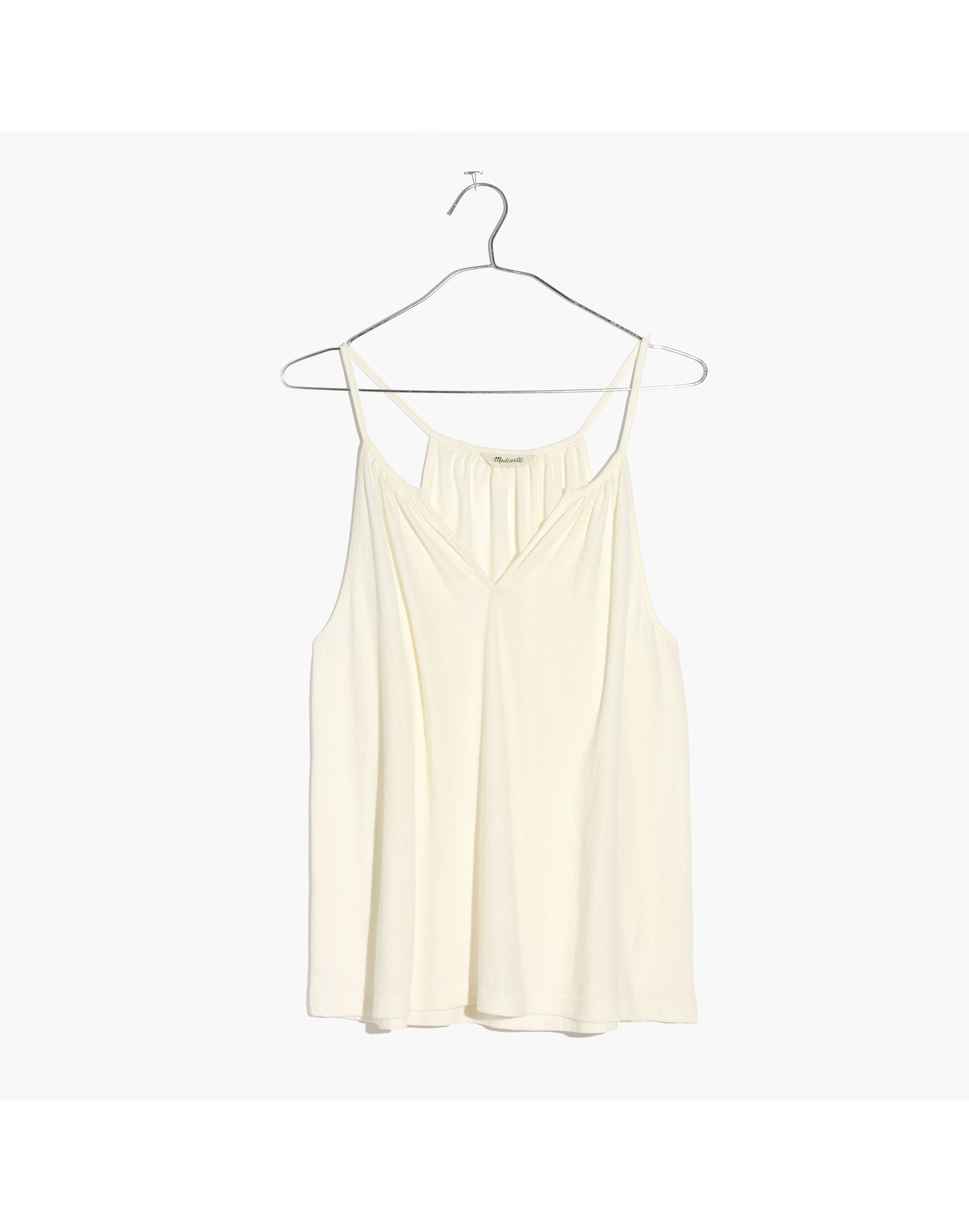 Shirred Split-Neck Tank Top | Madewell