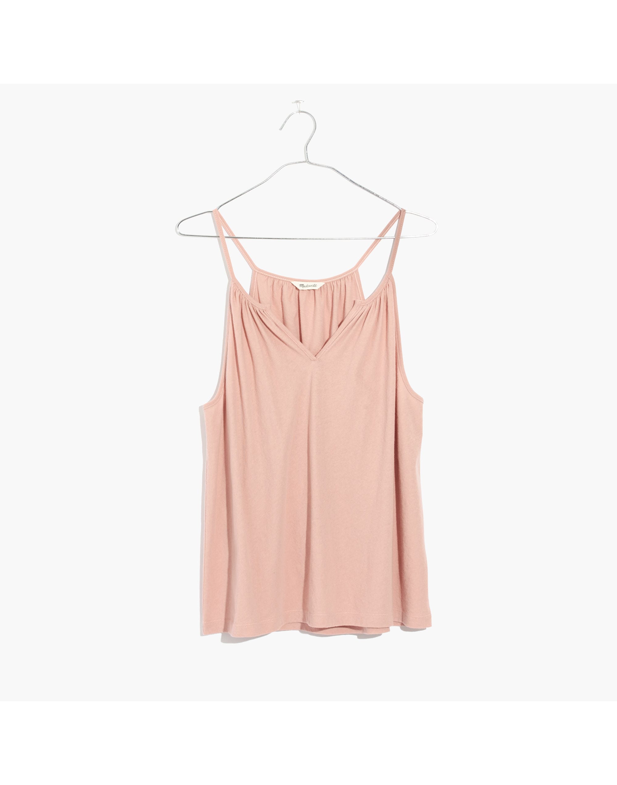 Shirred Split-Neck Tank Top | Madewell